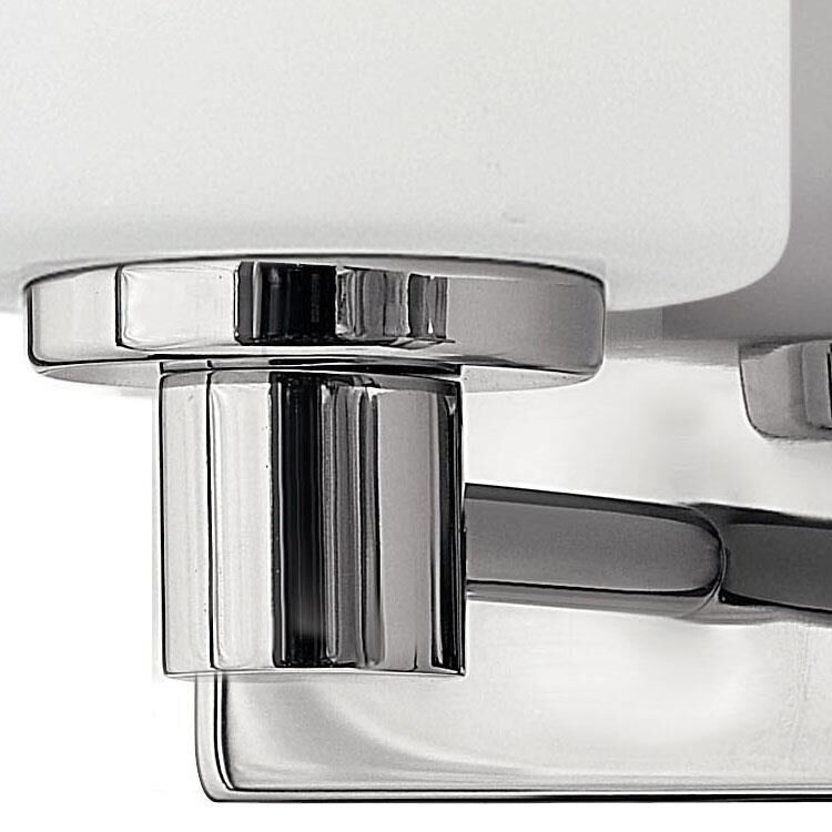 Shown in Chrome finish and Etched Opal glass