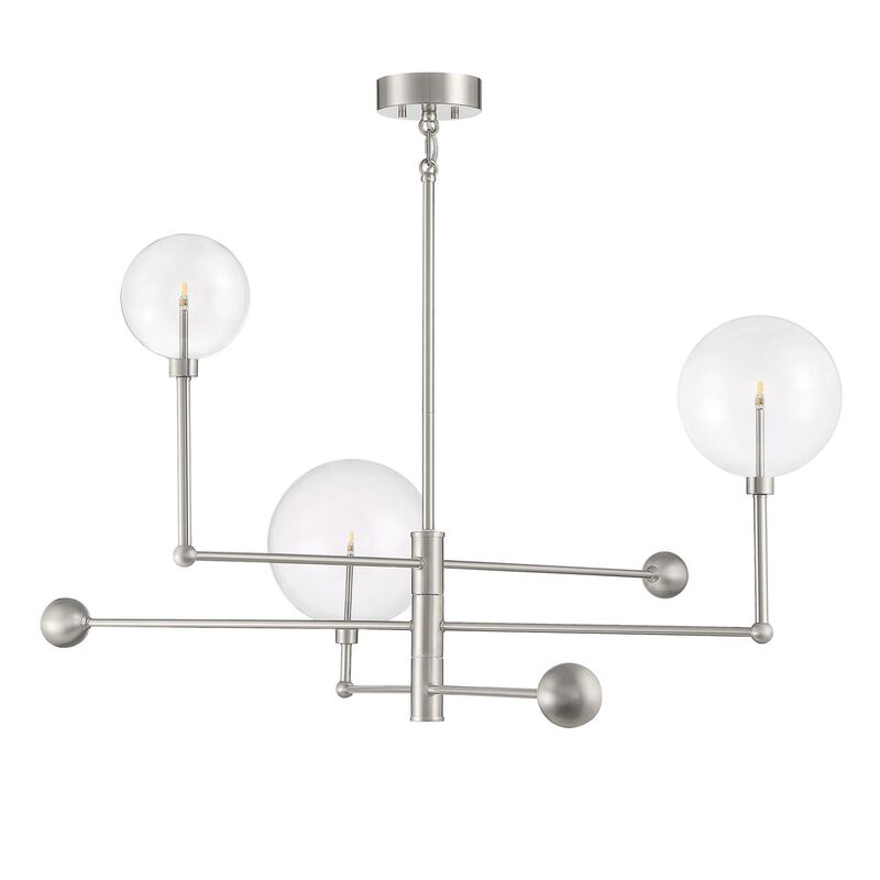 46 Inch 3 Light LED Chandelier by Meridian Lighting