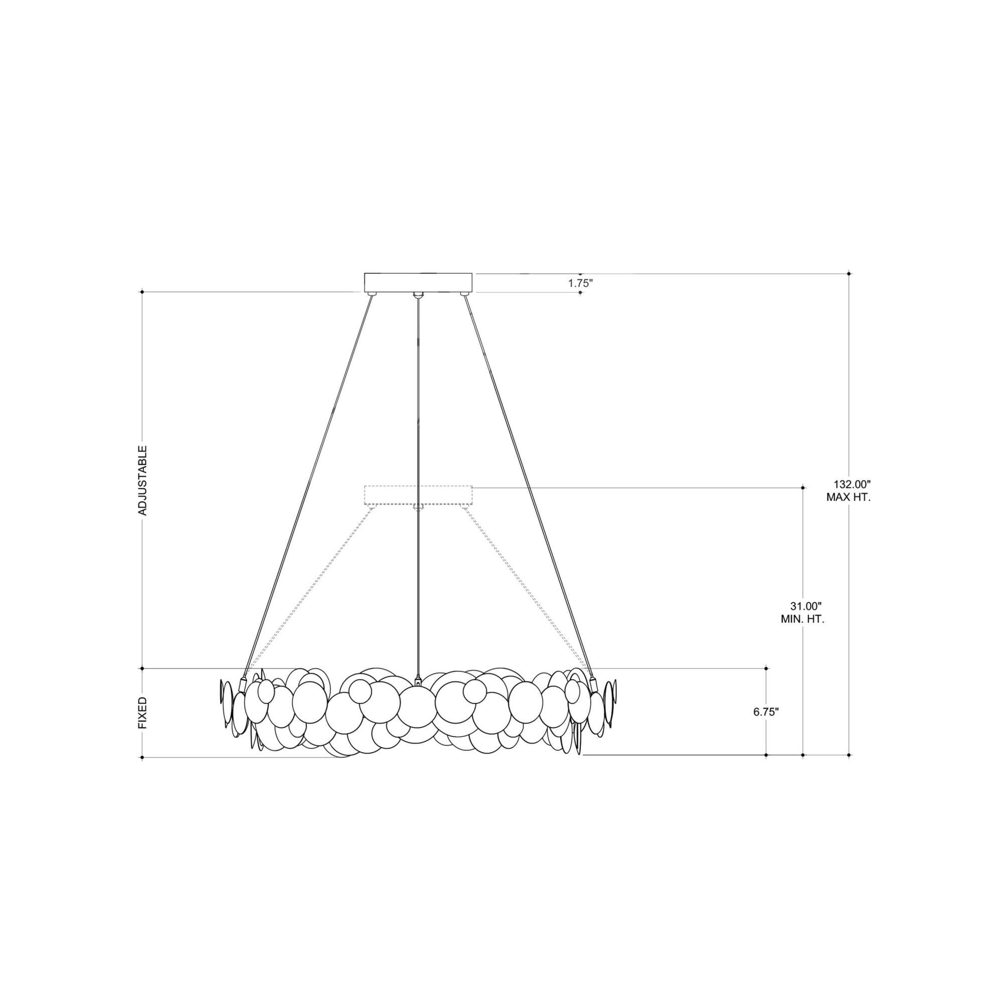 Currey and Company Lavengro 32 Inch LED Chandelier