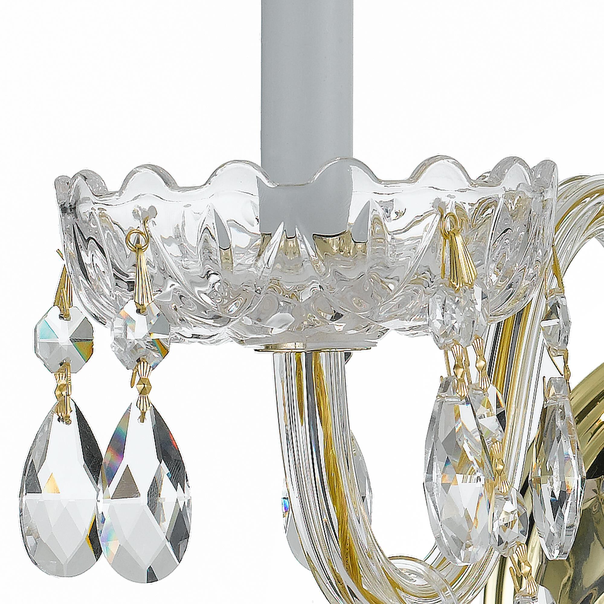 Shown in Polished Brass finish and Clear Swarovski Strass crystal