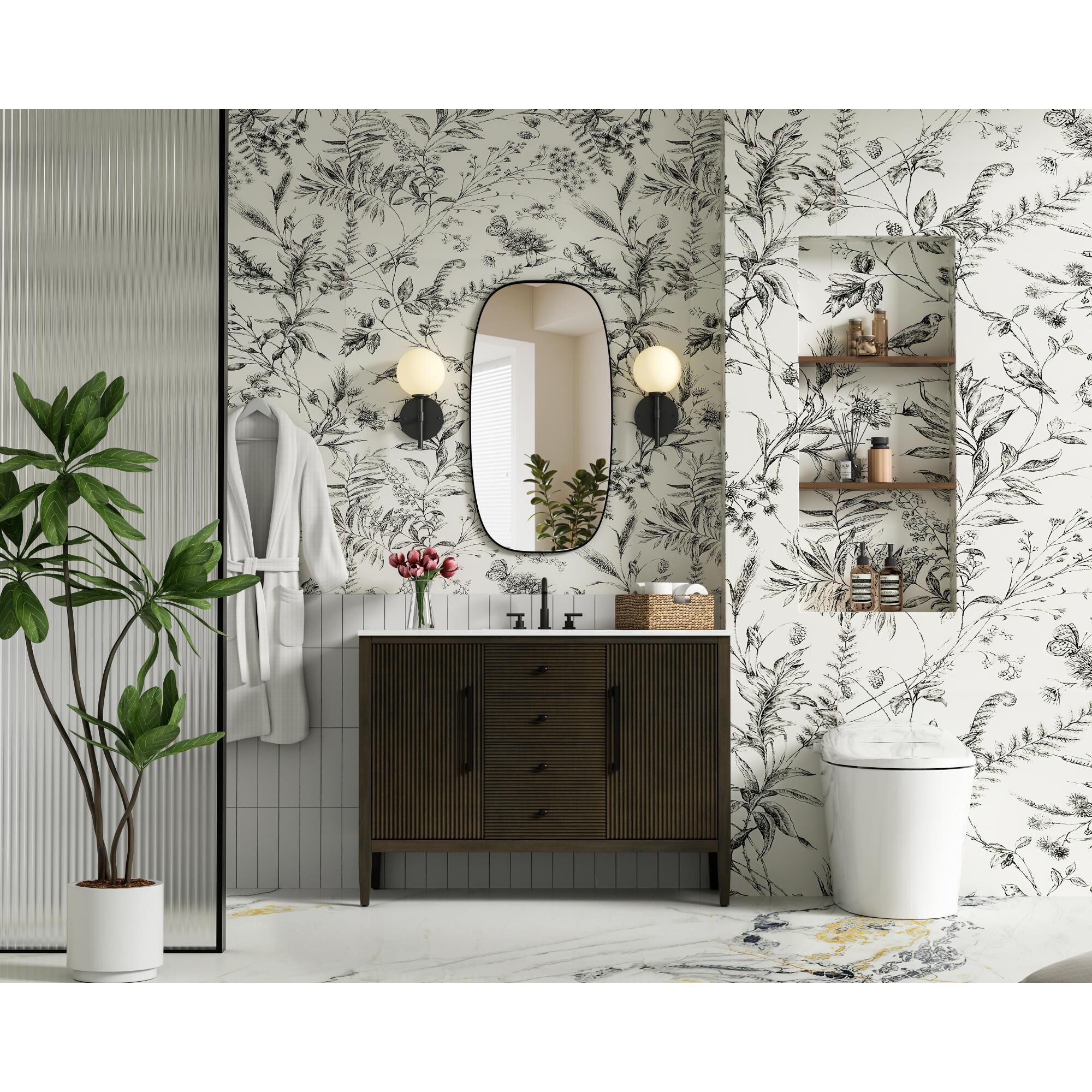 Shown in Chocolate Oak finish