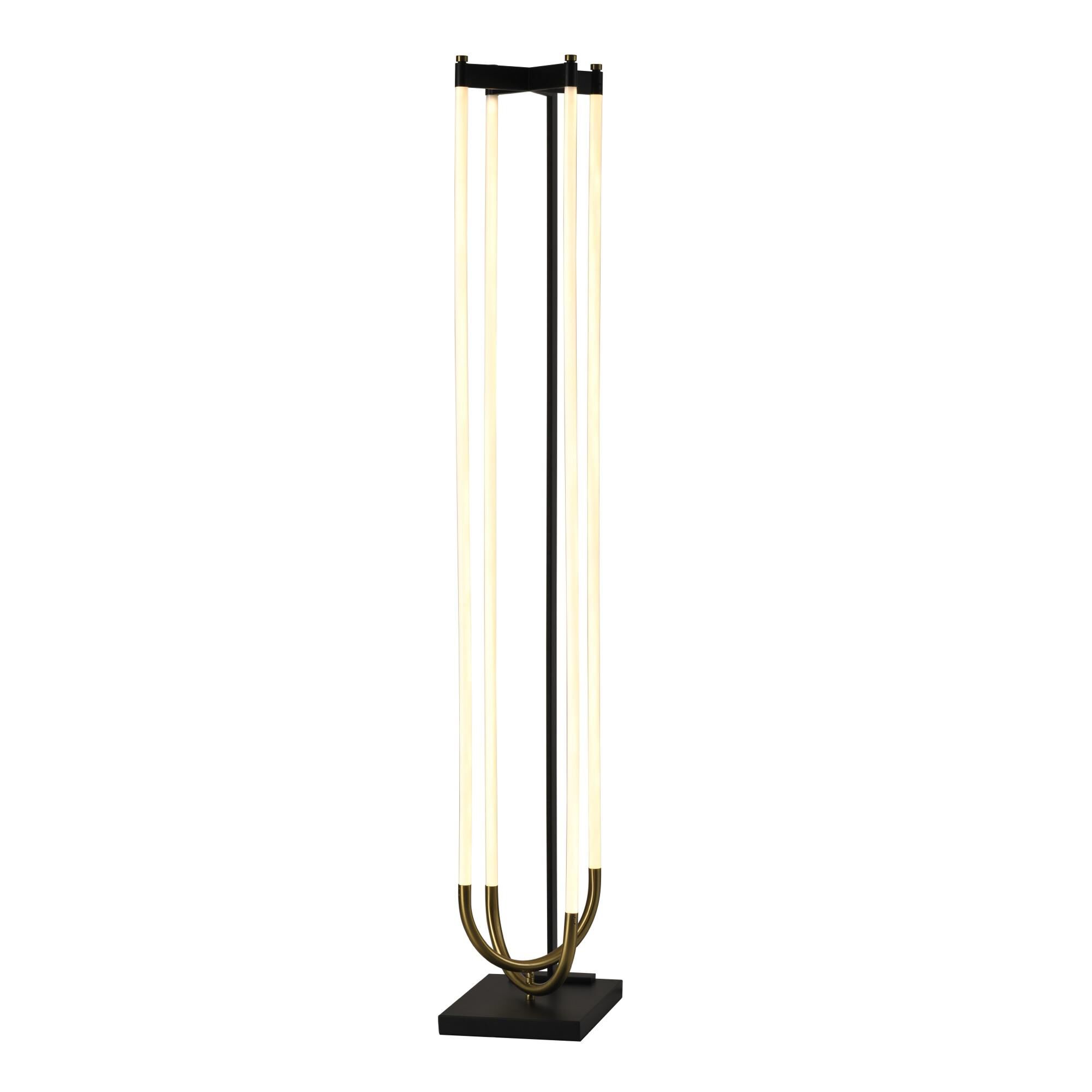 Shown in Black and Brushed Brass finish