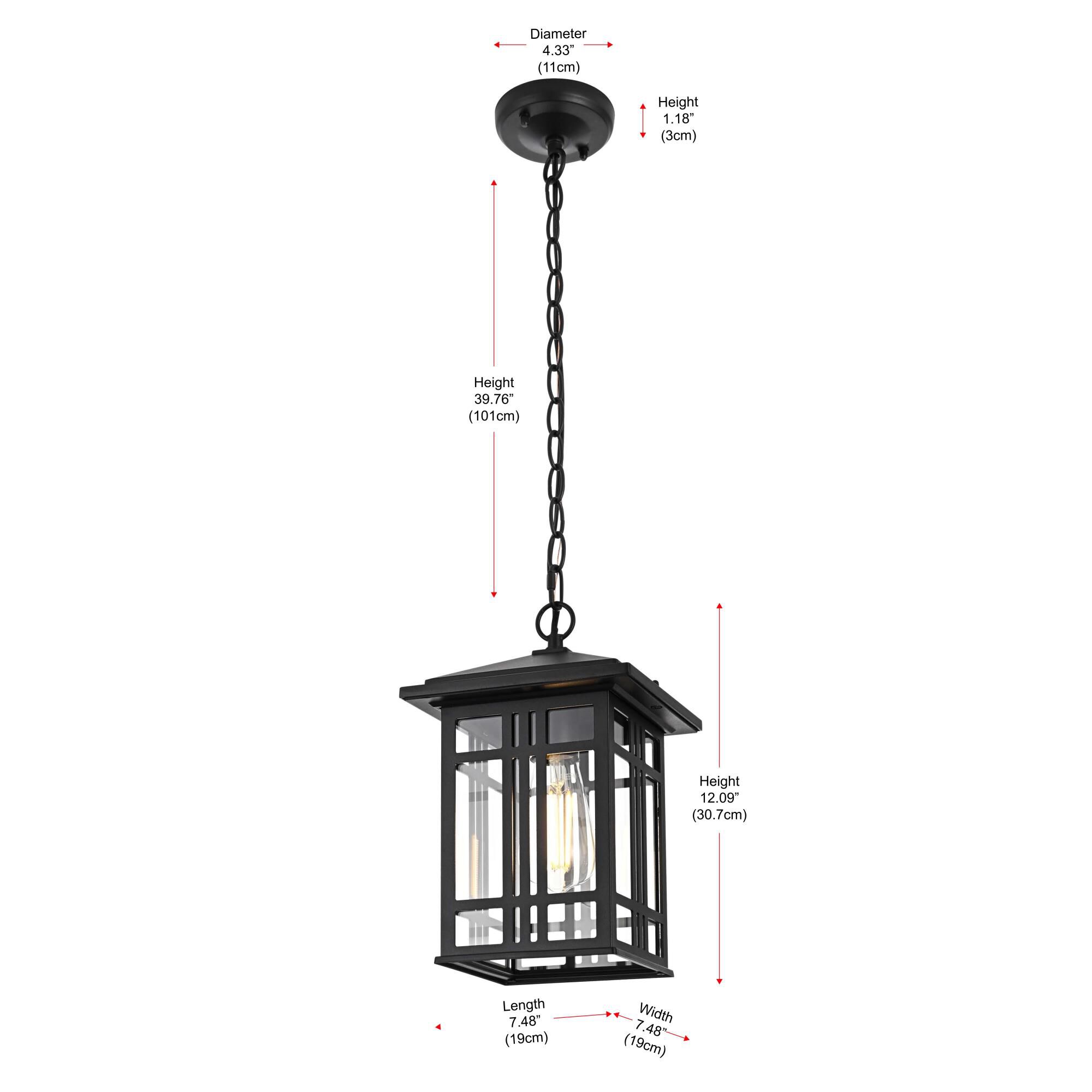 Harley 12 Inch Outdoor Hanging Lantern by Elegant Lighting