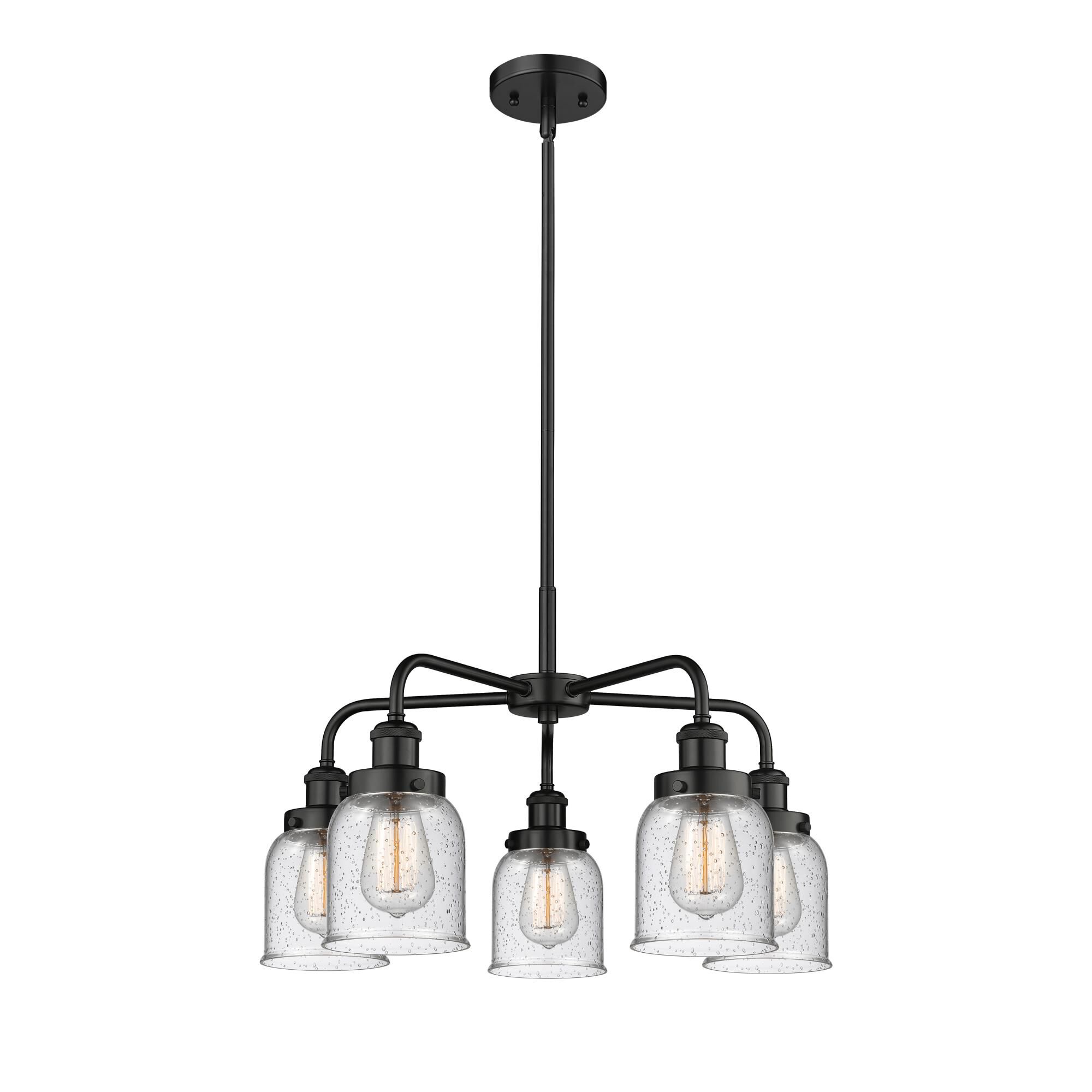 Shown in Matte Black finish and Seedy glass