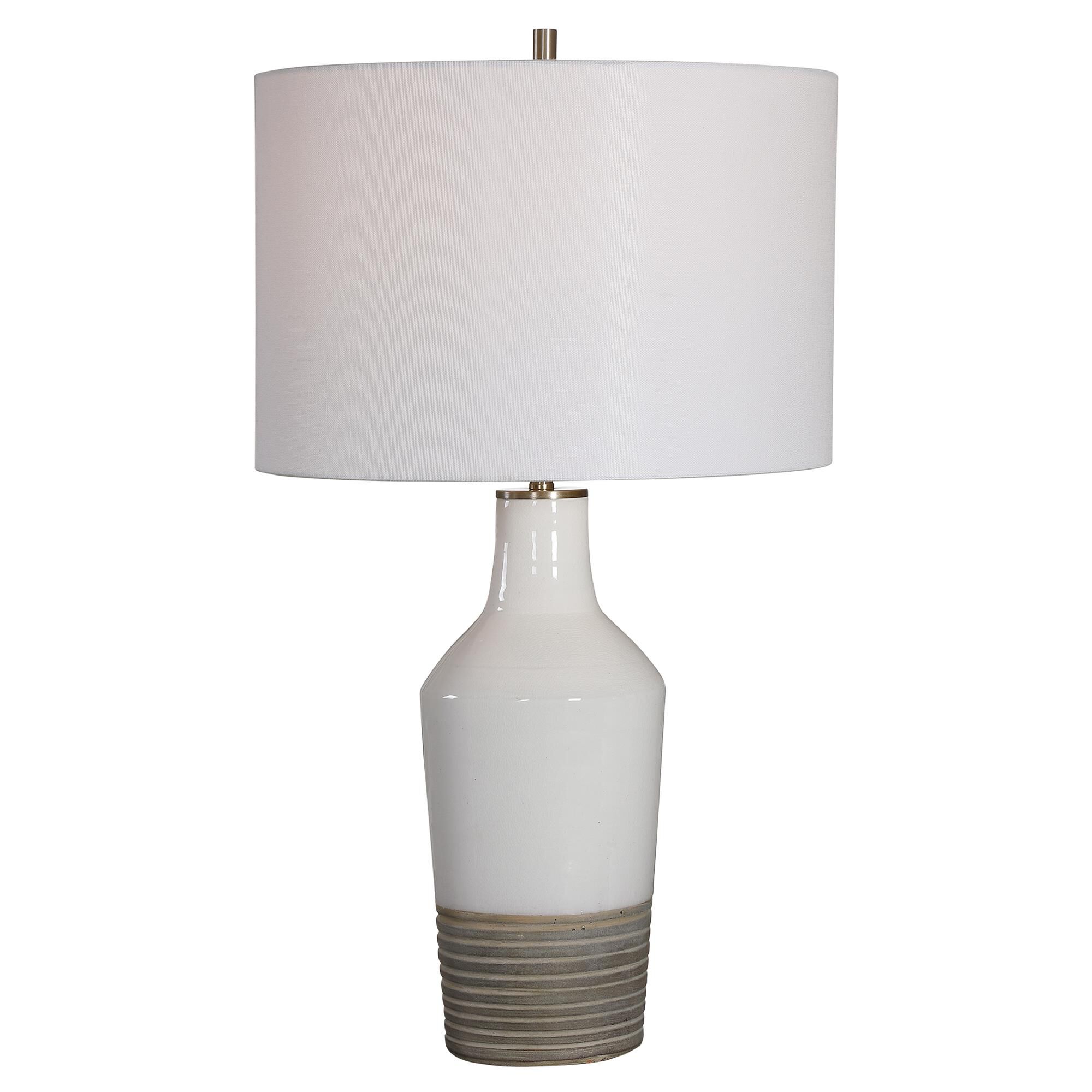 Dakota White Crackle Table Lamp by Uttermost