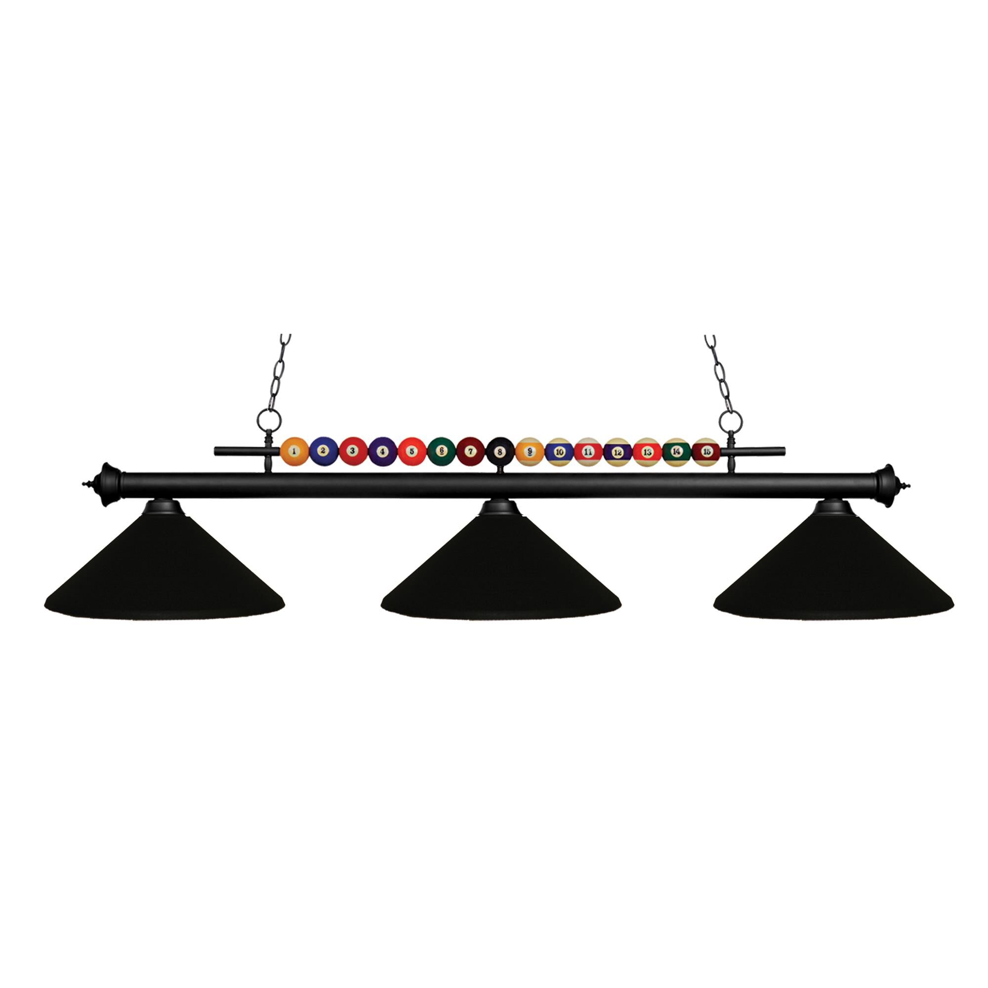 Shown in Matte Black finish and Steel glass and Steel shade