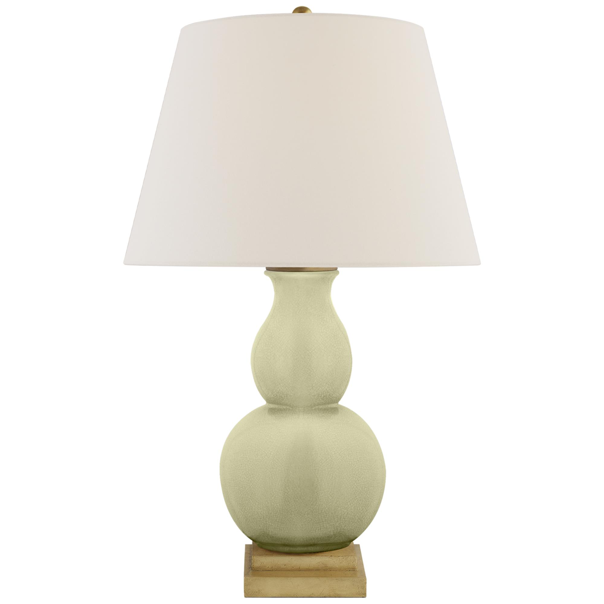 Shown in Celadon Crackle finish and Linen shade