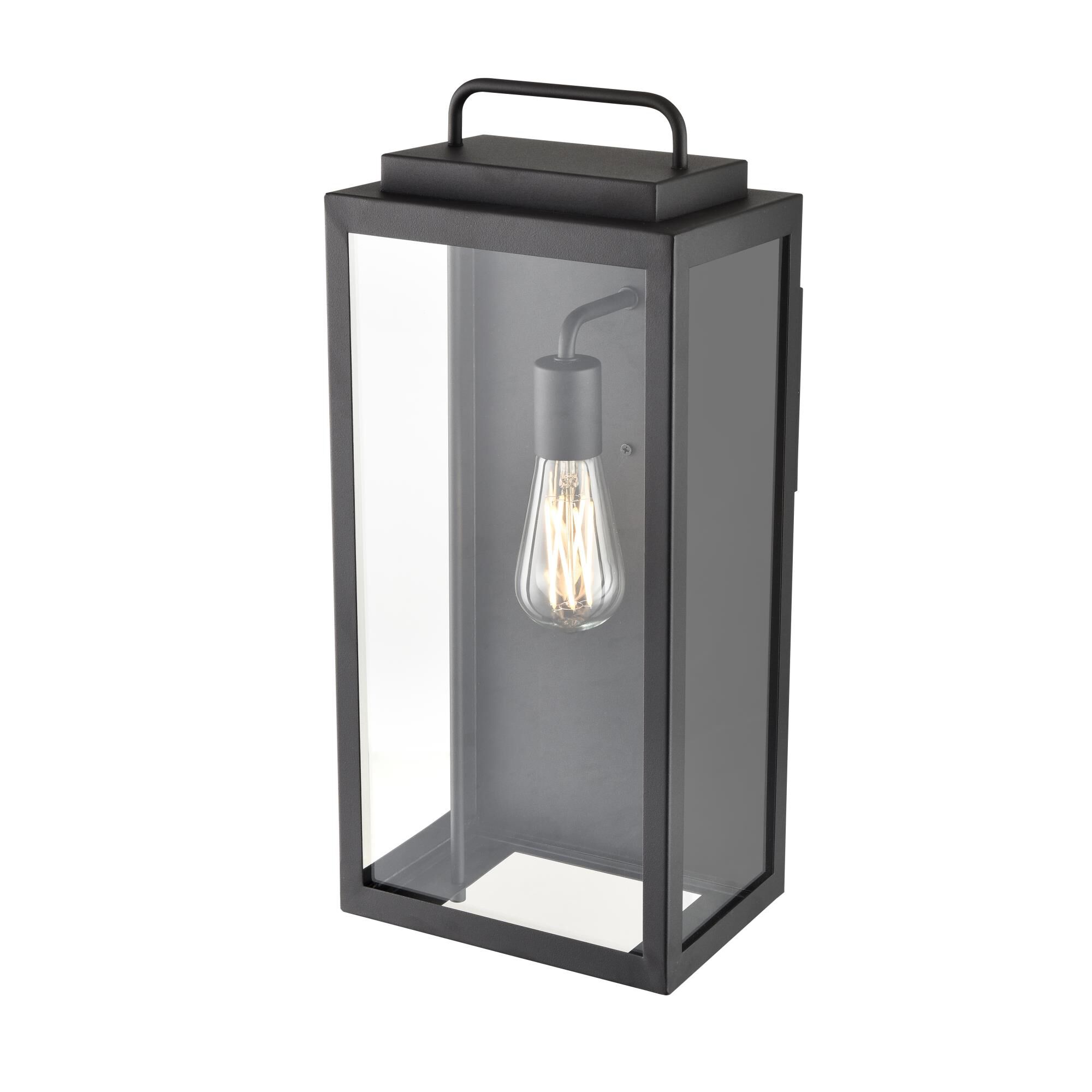 Shown in Textured Black finish and Clear glass