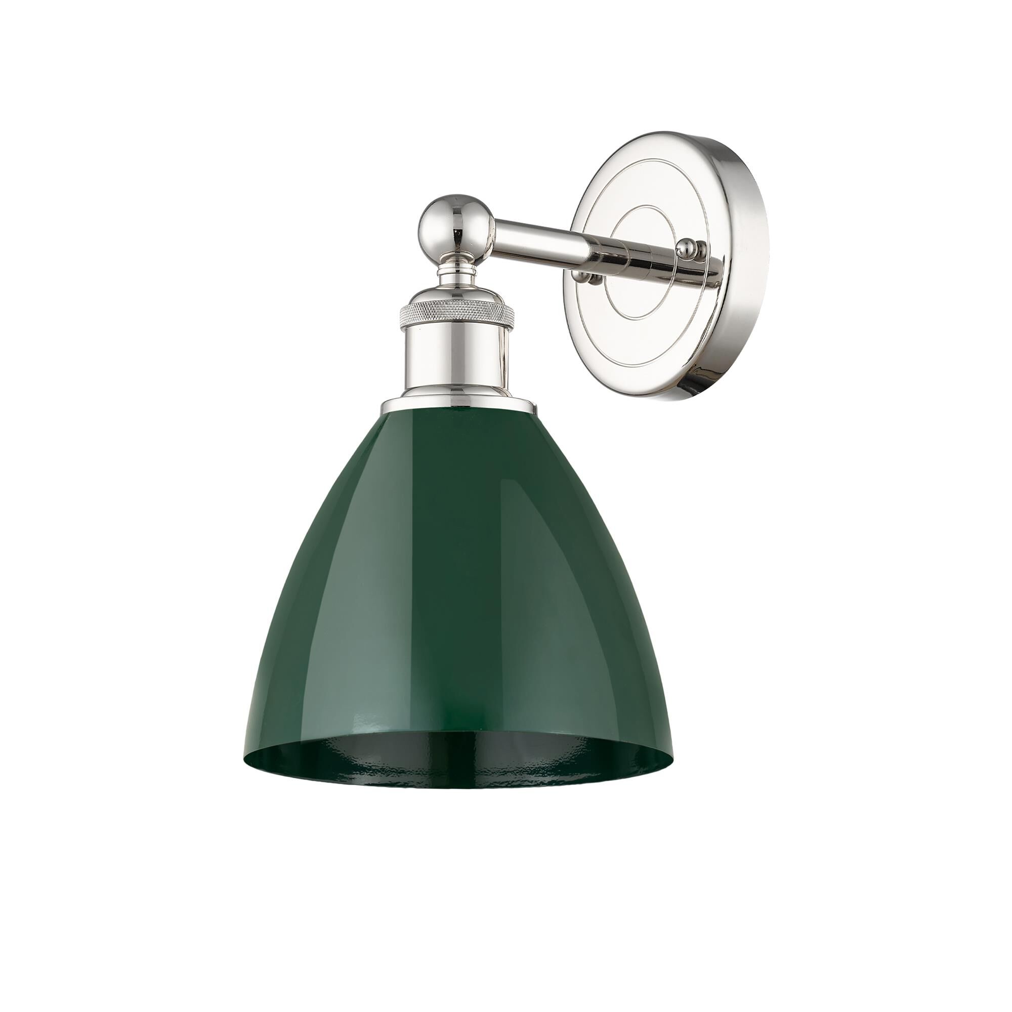 Shown in Polished Nickel finish and Green shade
