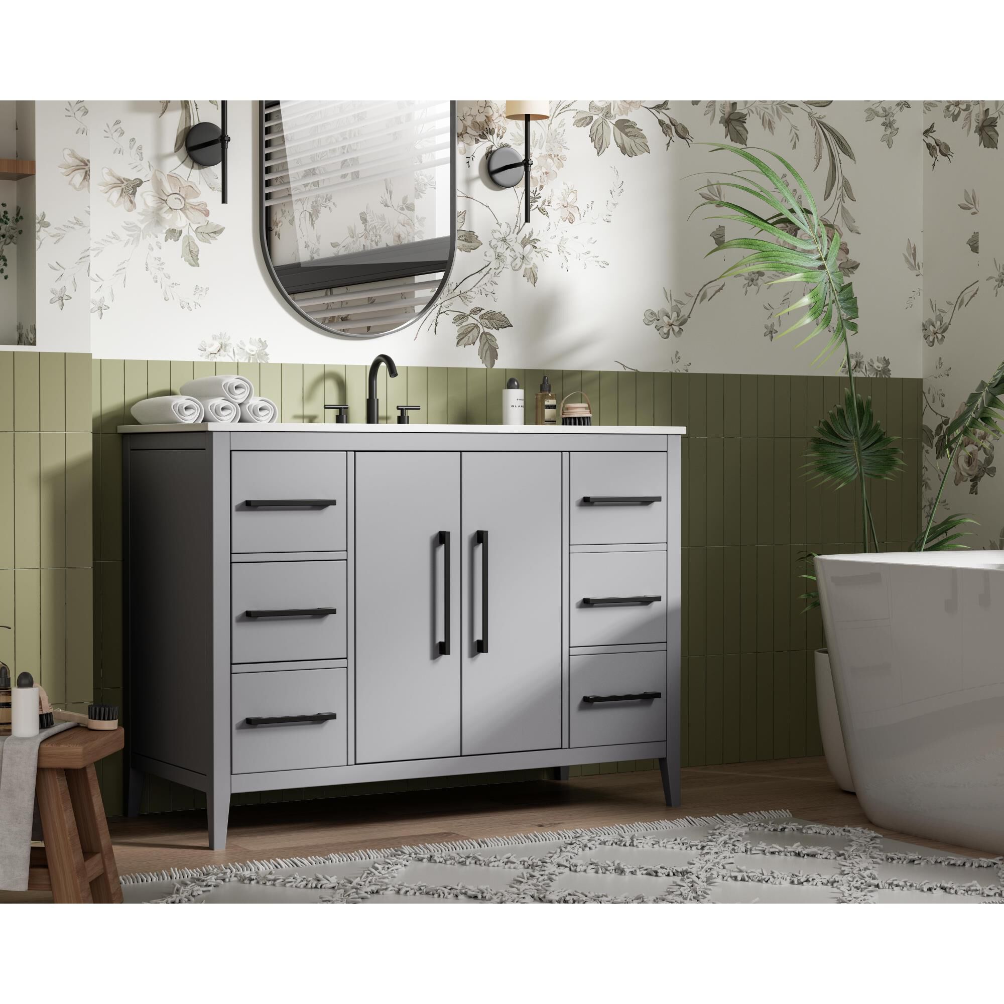 Shown in Grey finish