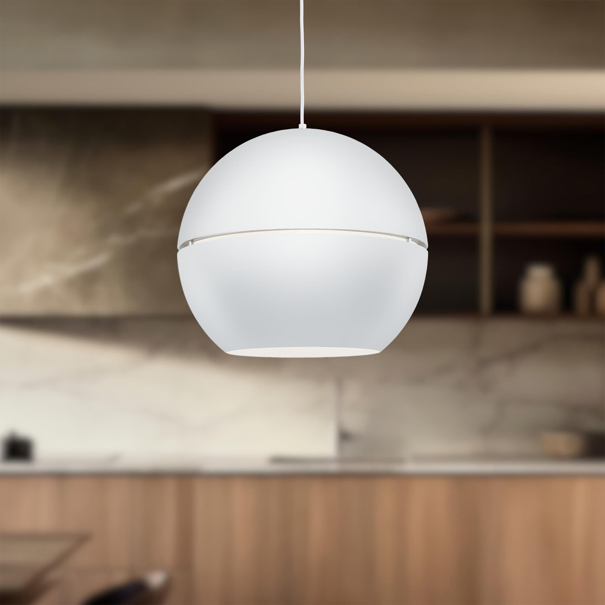 Shown in White finish and Aluminium shade