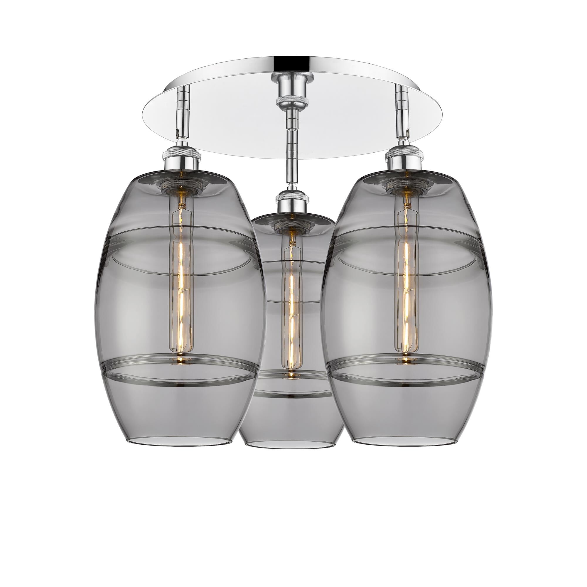 Shown in Polished Chrome finish and Light Smoke glass
