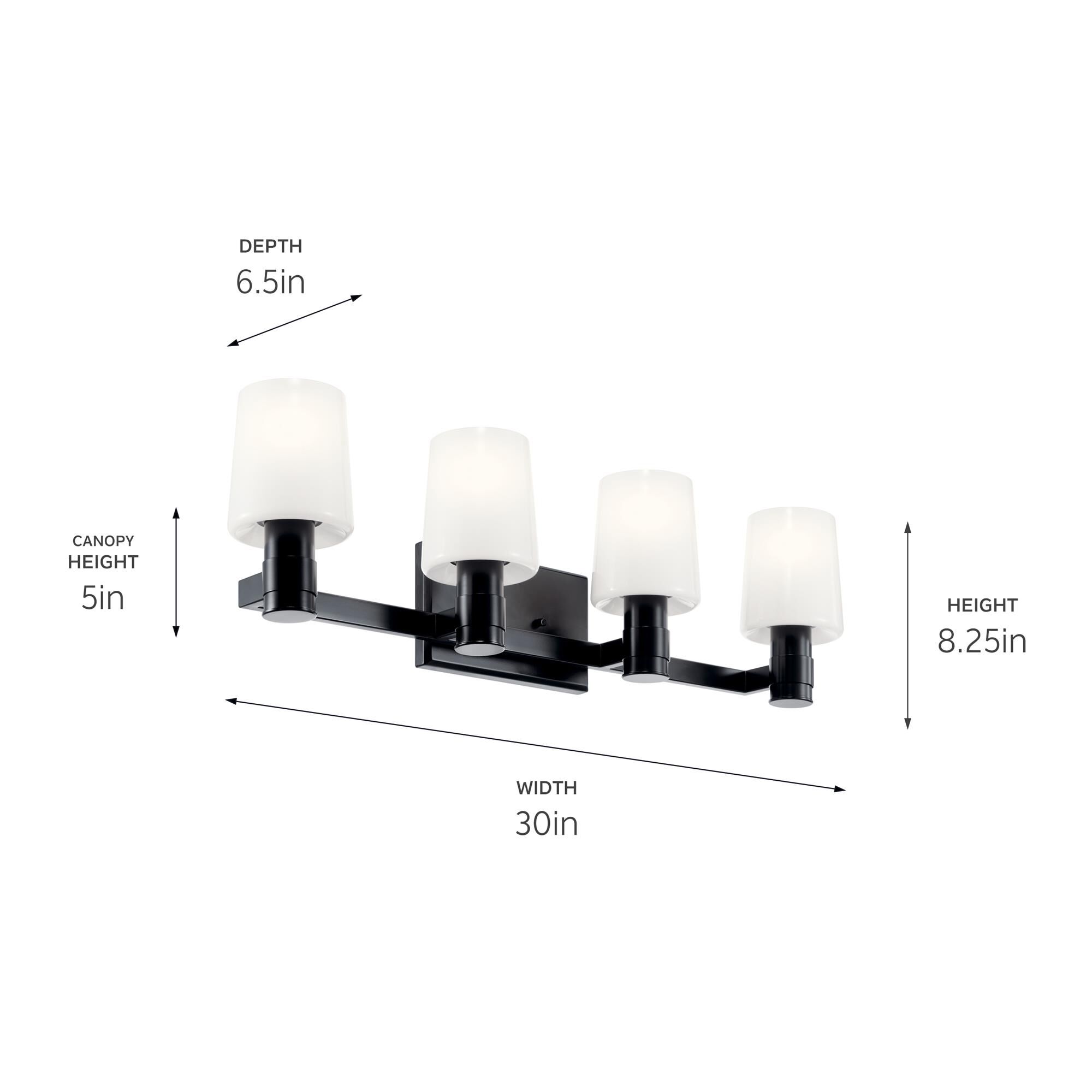 Adani 30 Inch 4 Light Bath Vanity Light by Kichler Lighting