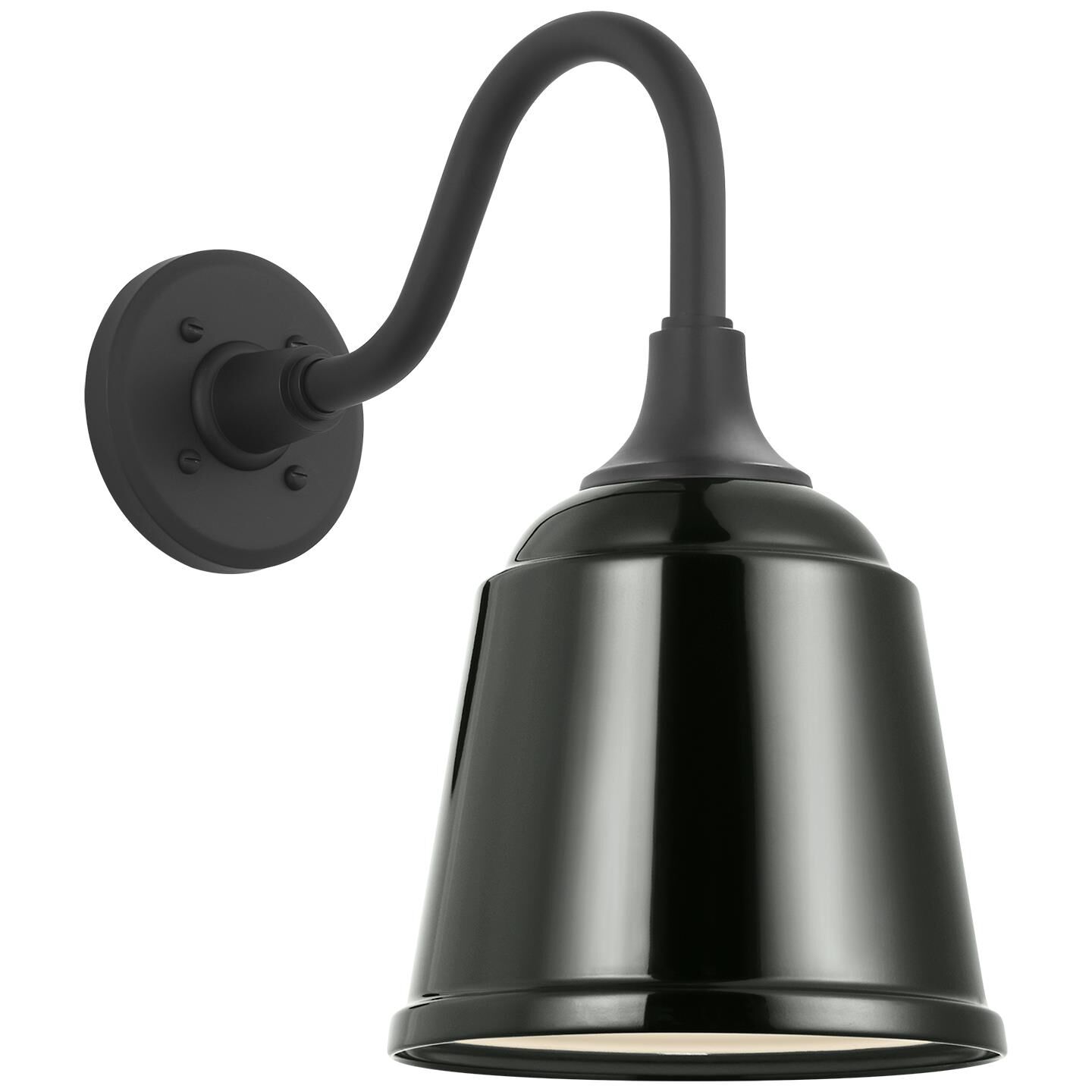 Shown in Matte Black finish and Green Rockhouse shade