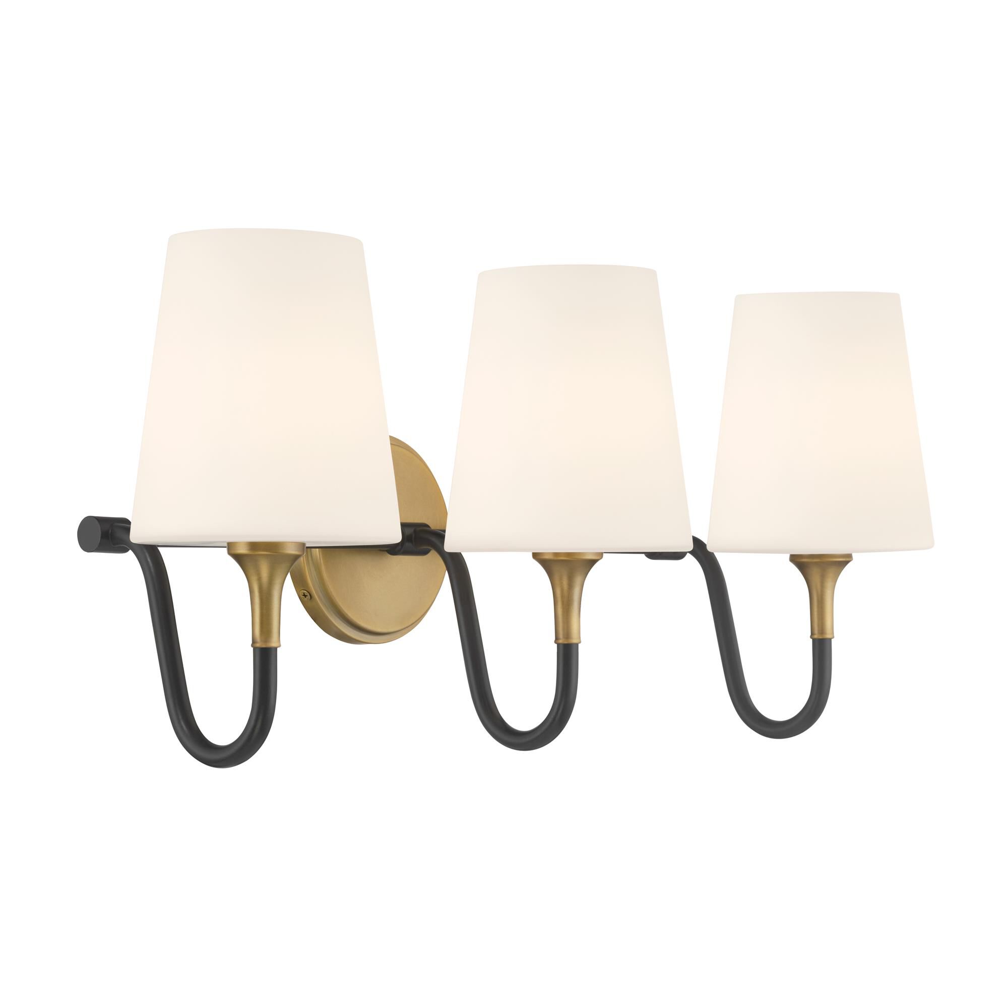 Shown in Legacy Brass finish and Etched White glass