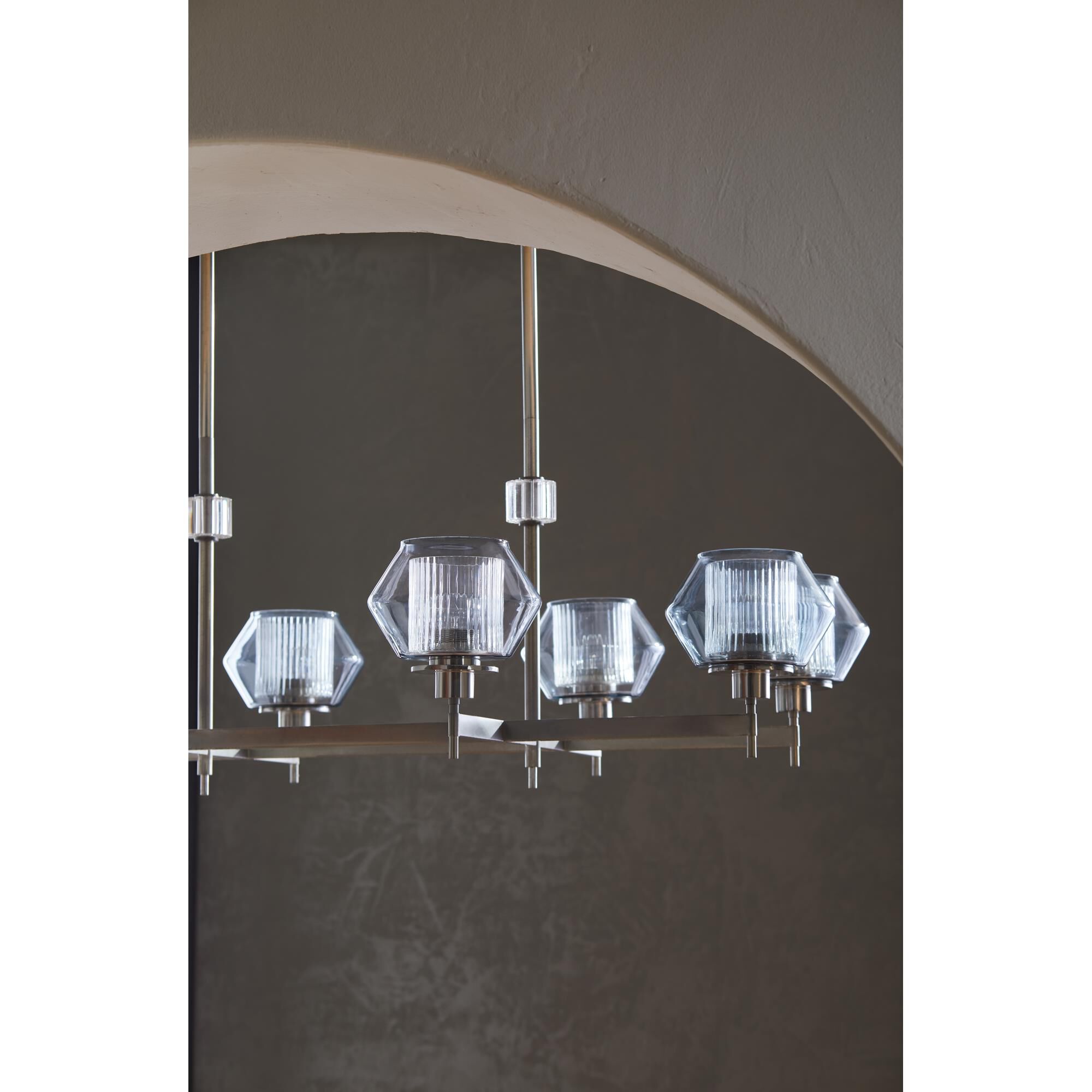 Shown in Pewter finish and Glass shade
