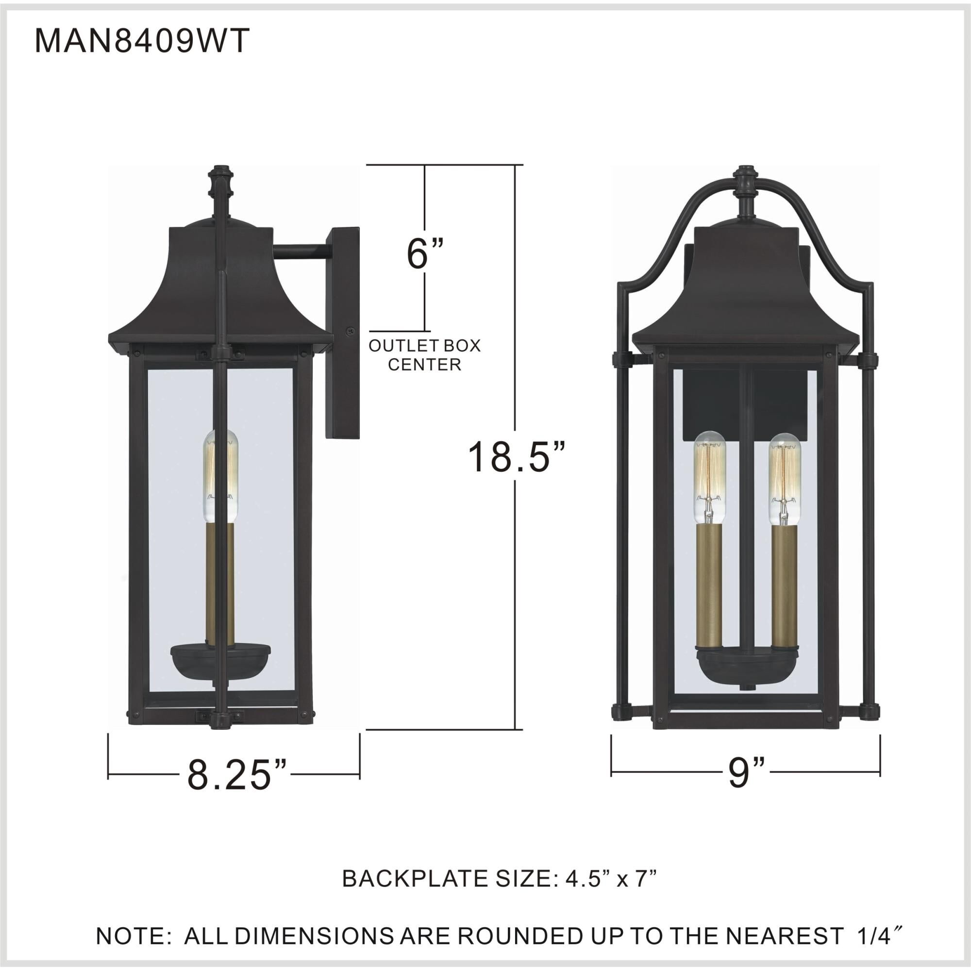 Manning 18 Inch Tall 2 Light Outdoor Wall Light by Quoizel