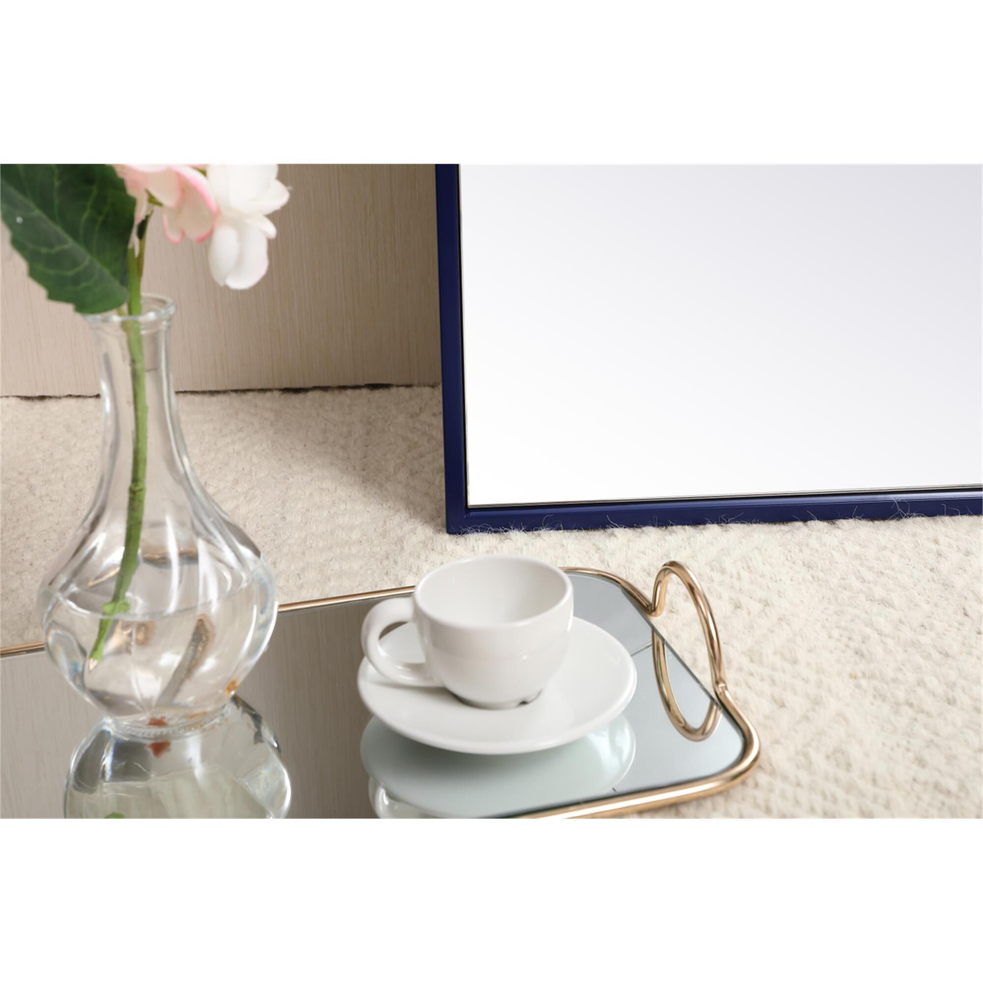 Shown in Silver finish and Clear Mirror Beveled glass
