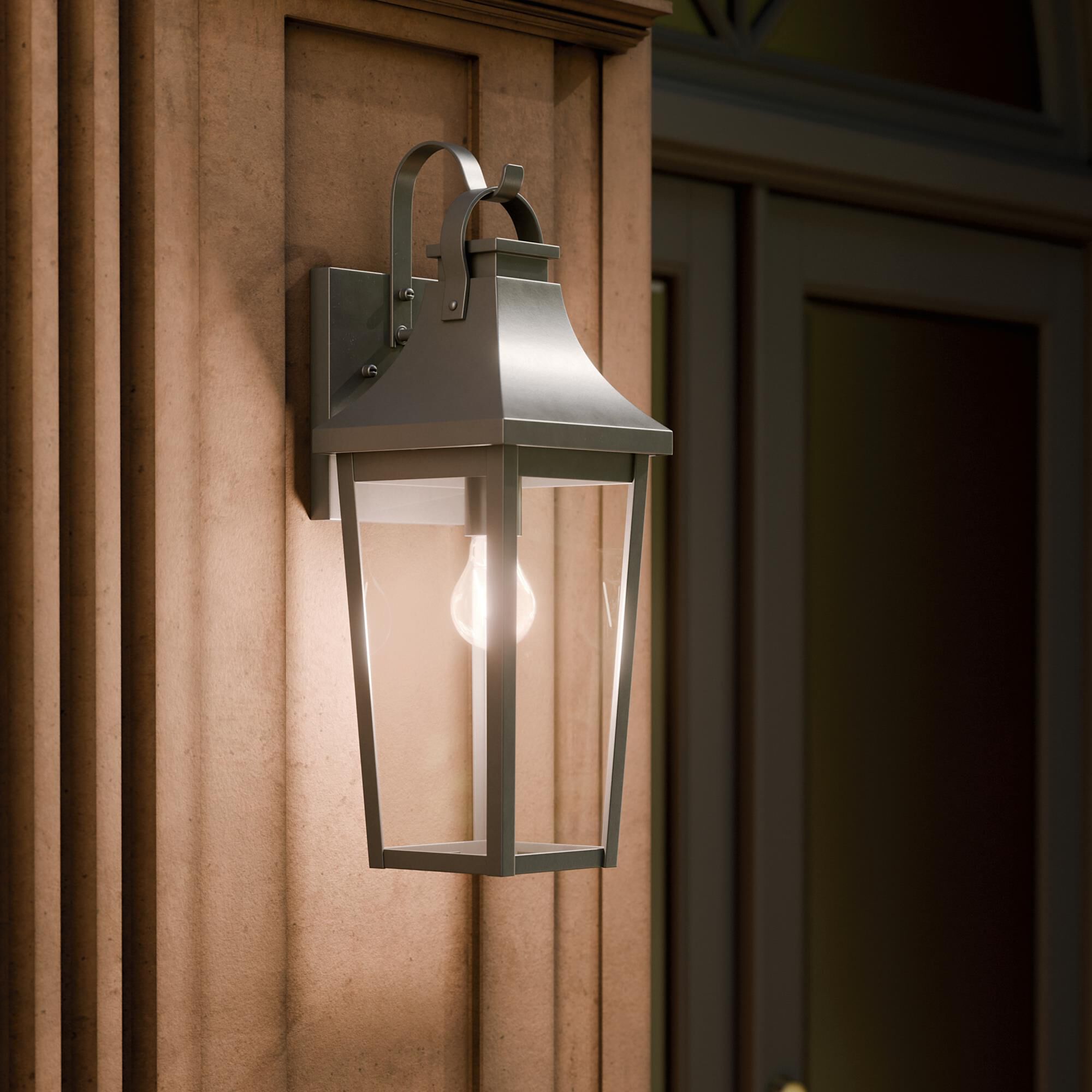 Shown in Olde Bronze finish and Clear glass