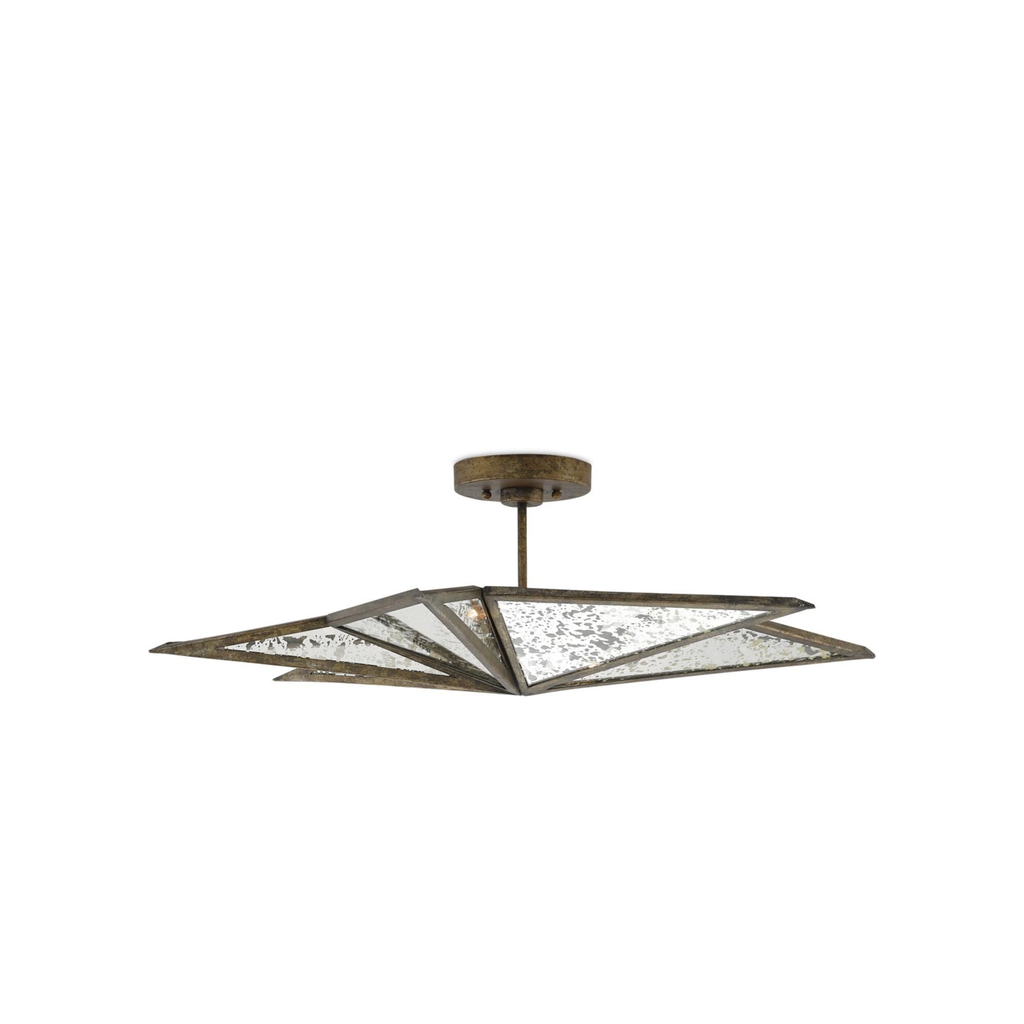 Stargazer 30 Inch 3 Light Semi Flush Mount,