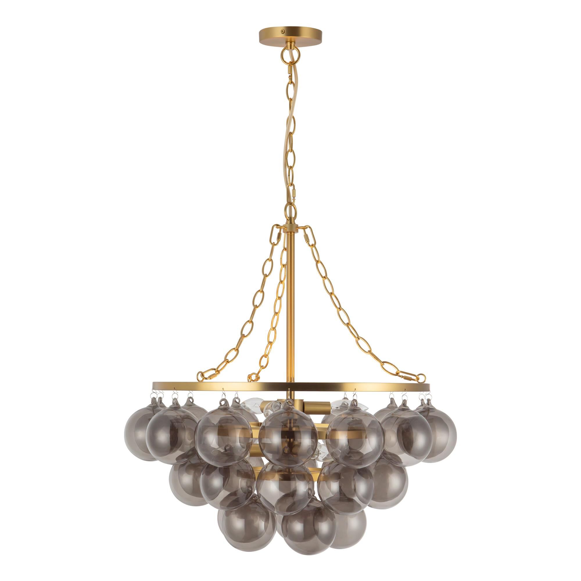 Shown in Brushed Gold finish and Smoked glass
