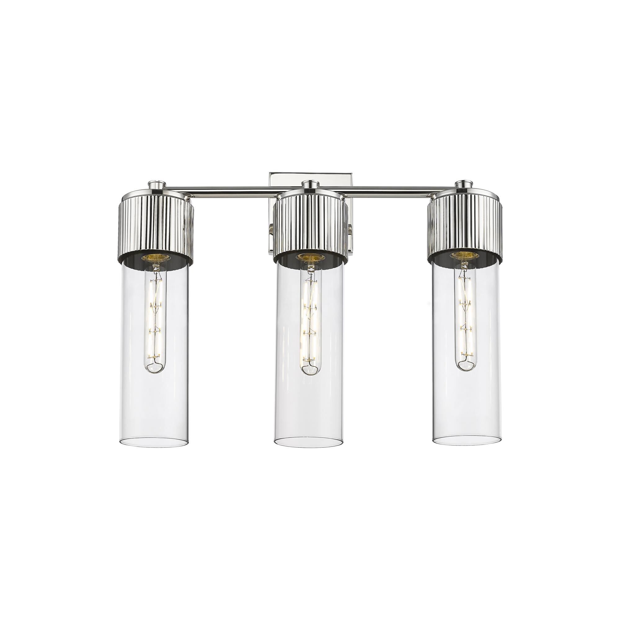 Shown in Polished Nickel finish and Clear glass
