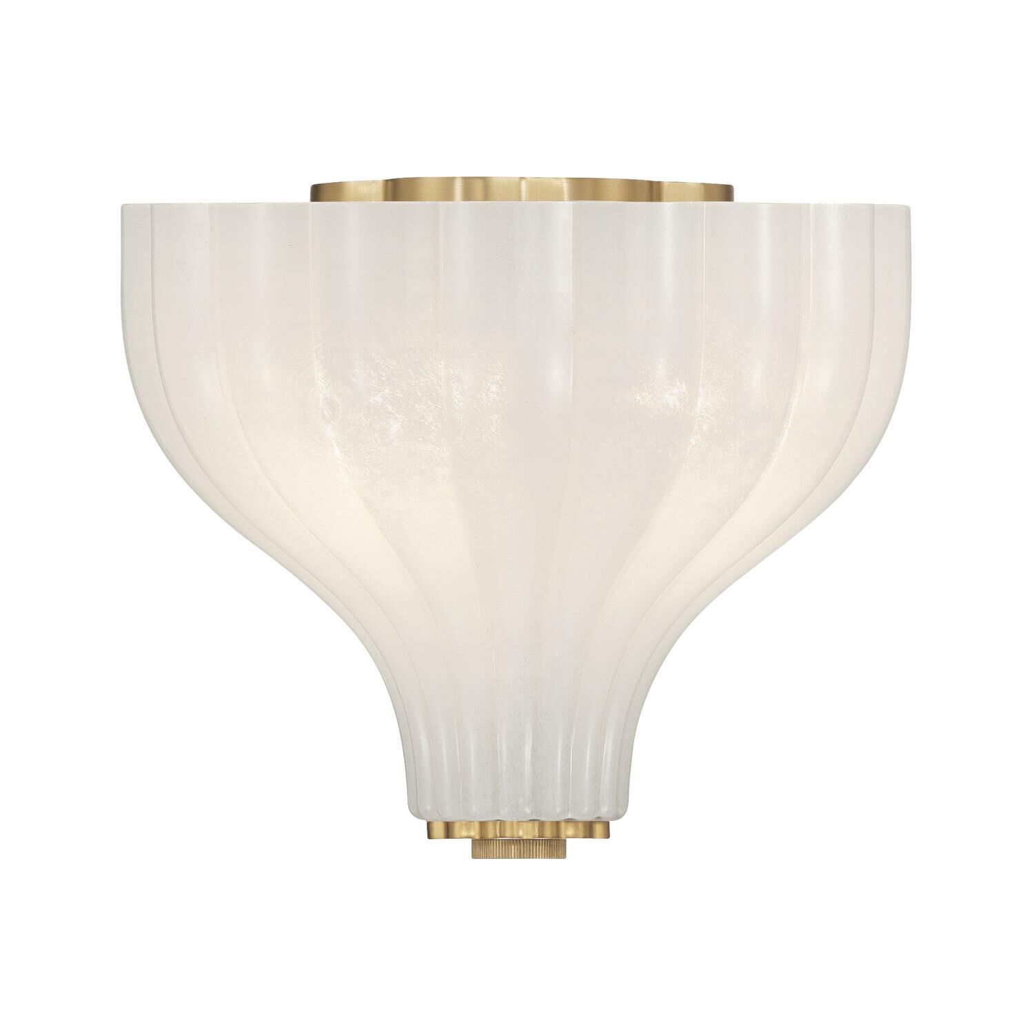 Shown in Luxe Gold finish and Strie glass and Strie Glass shade
