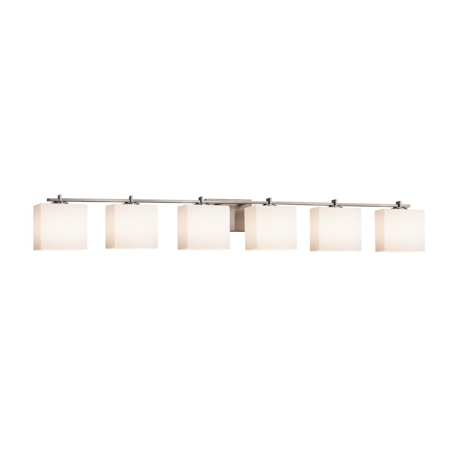 Fusion 56 Inch 6 Light Bath Vanity Light by Justice Design Group