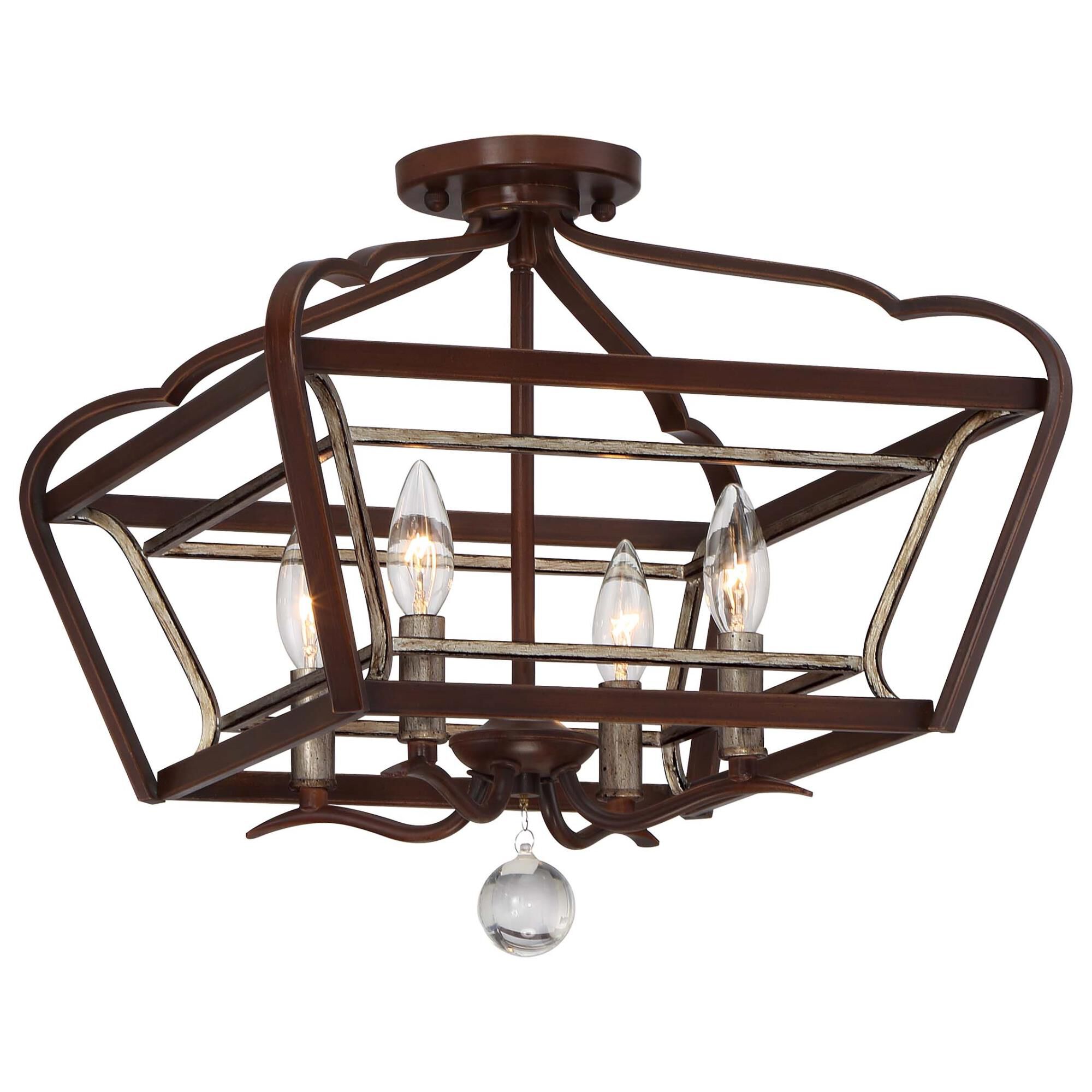 Astrapia 16 Inch 4 Light Semi Flush Mount by Minka Lavery