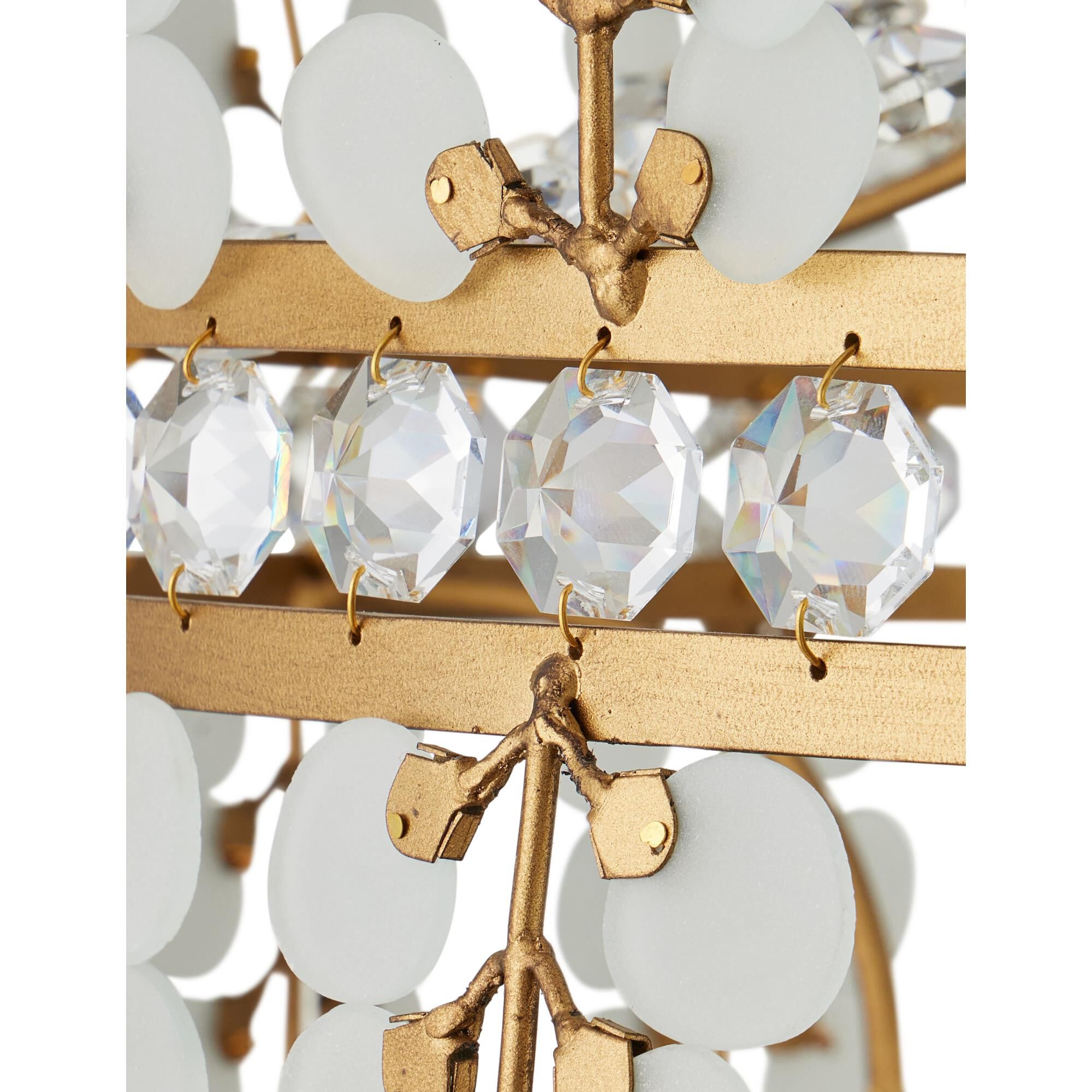 Shown in Frosted, Clear and Brass finish