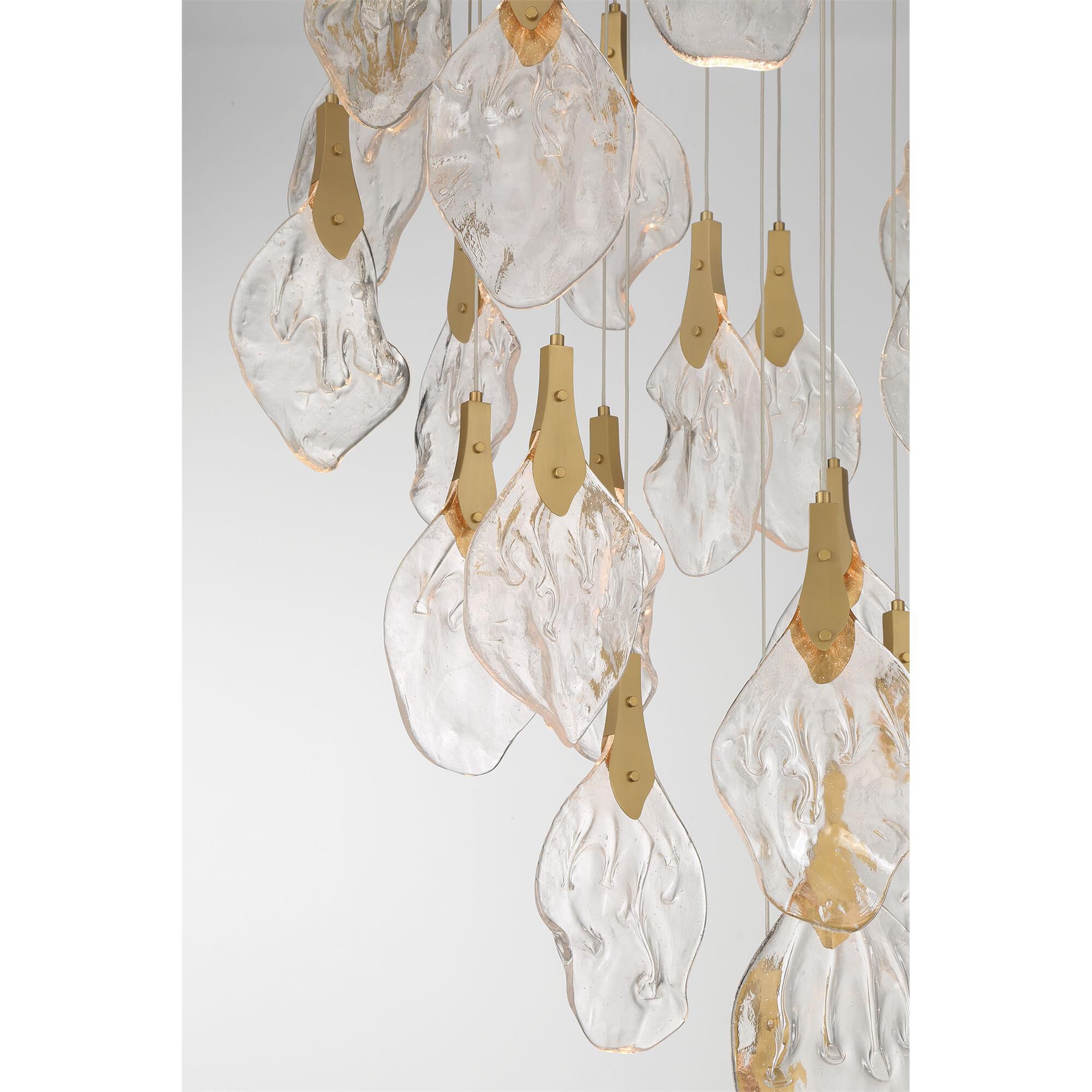 Shown in Gold finish and Clear Organic glass