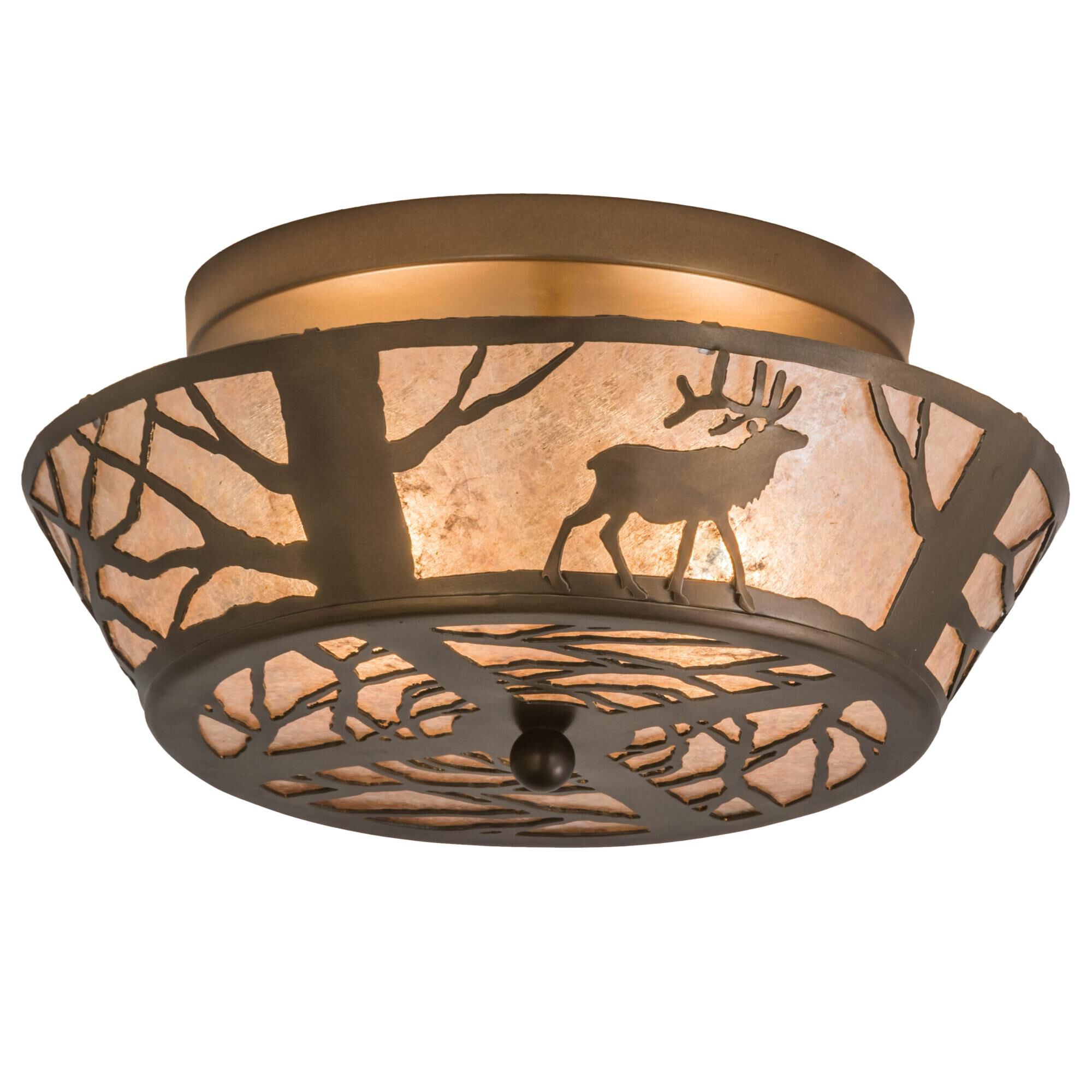 Elk On The Loose 16 Inch 2 Light Flush Mount by Meyda Lighting