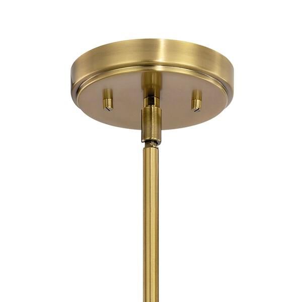 Shown in Brushed Natural Brass finish and Clear Fluted glass