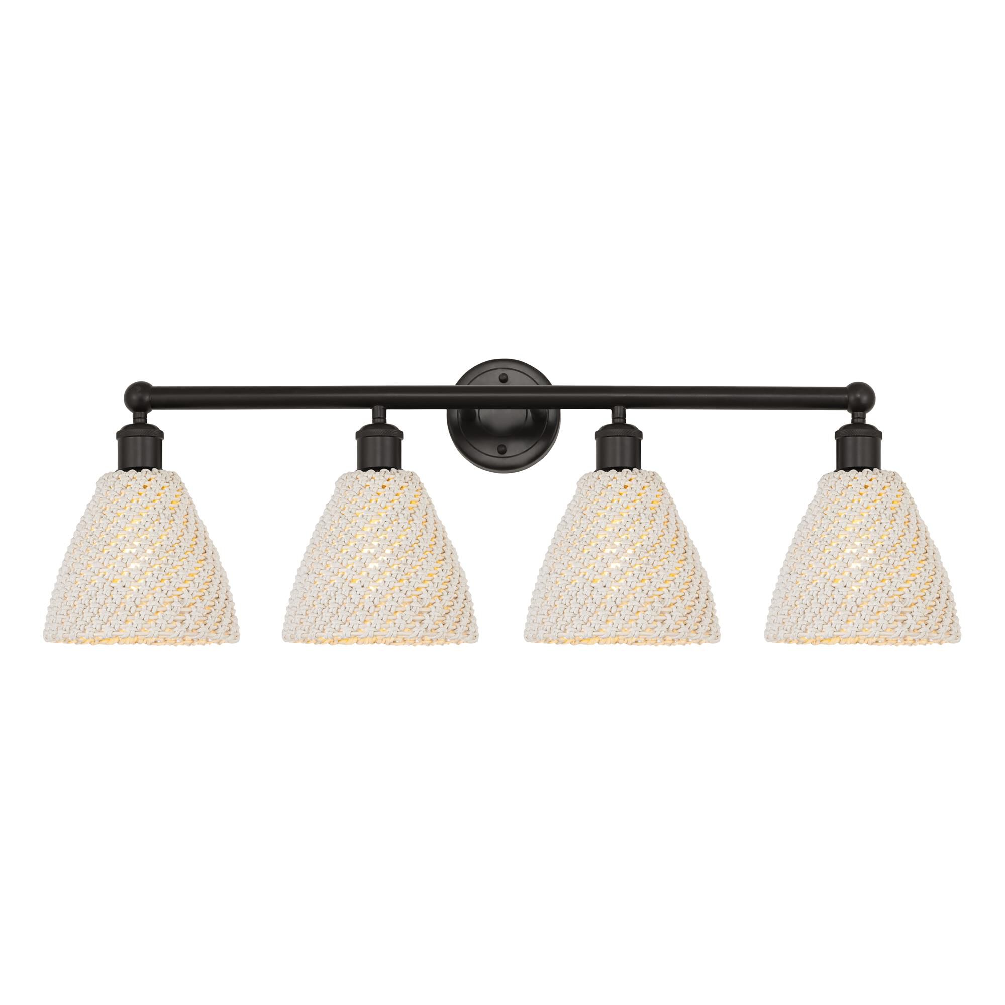 Shown in Oil Rubbed Bronze finish and Natural shade