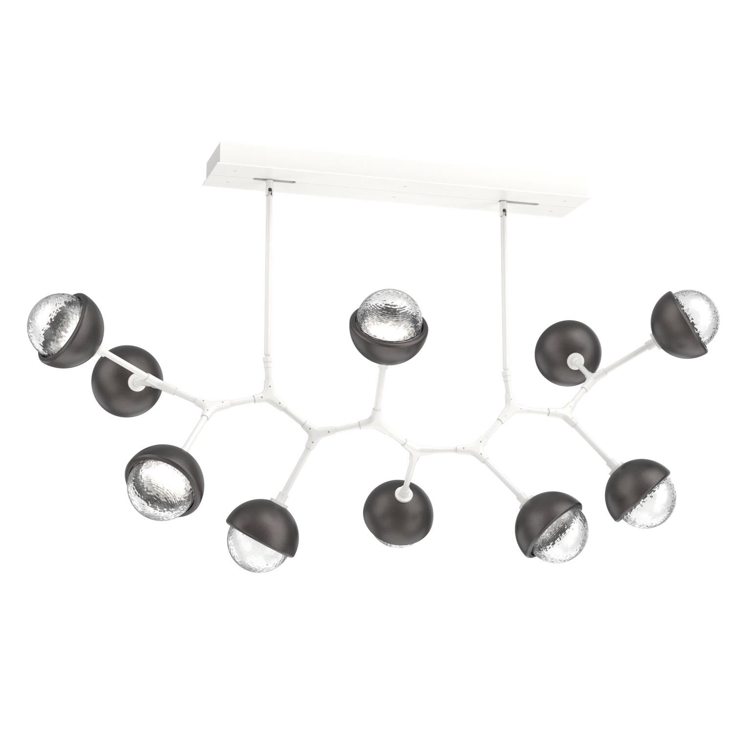 Shown in Salt White finish and Clear glass and Graphite accent