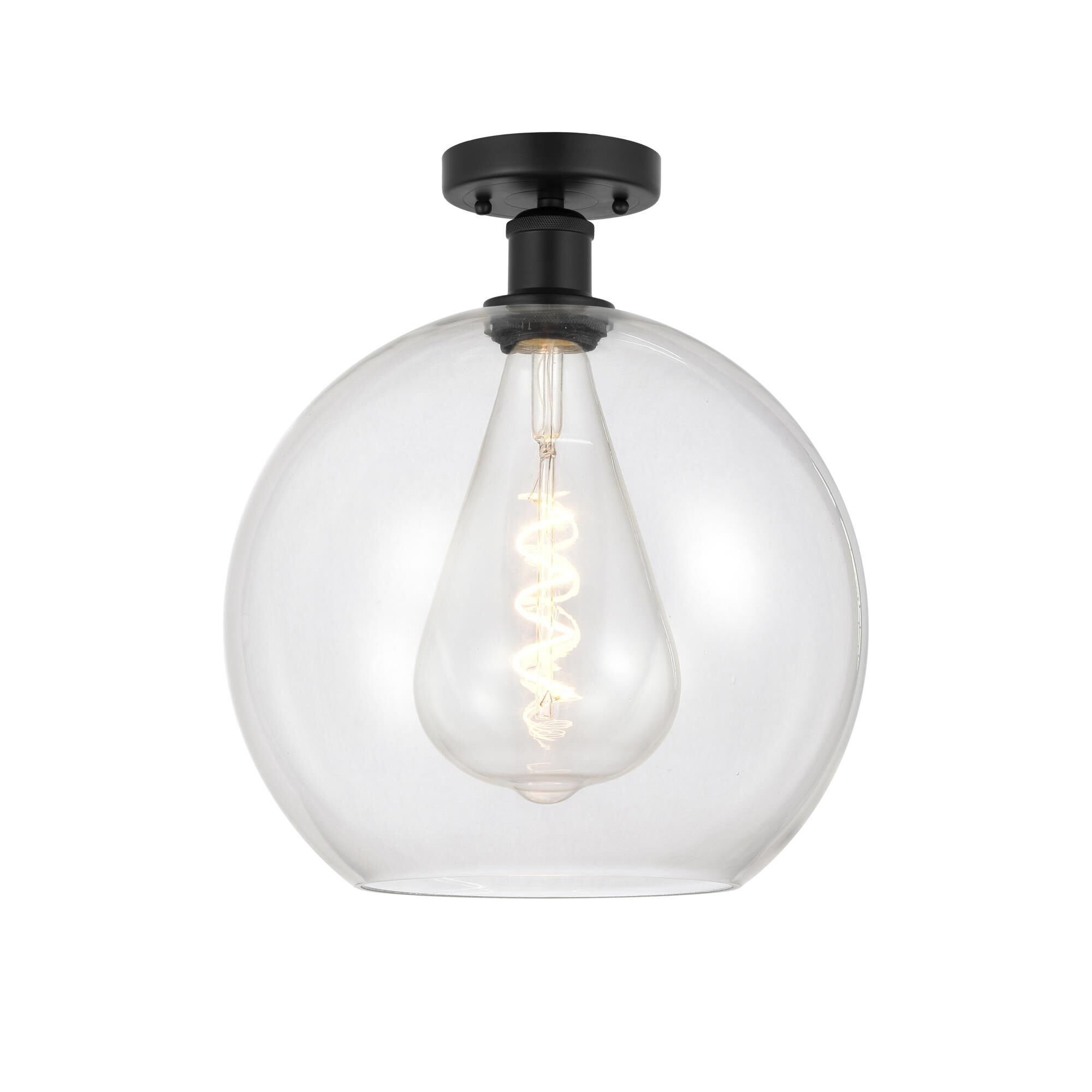 Shown in Matte Black finish and Clear glass