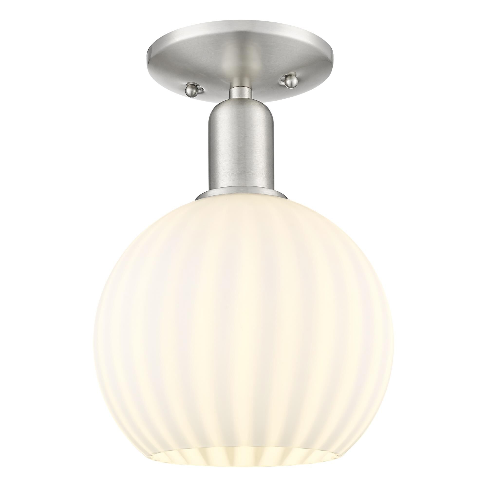 Bruno Marashlian White Venetian Semi Flush Mount by Innovations Lighting