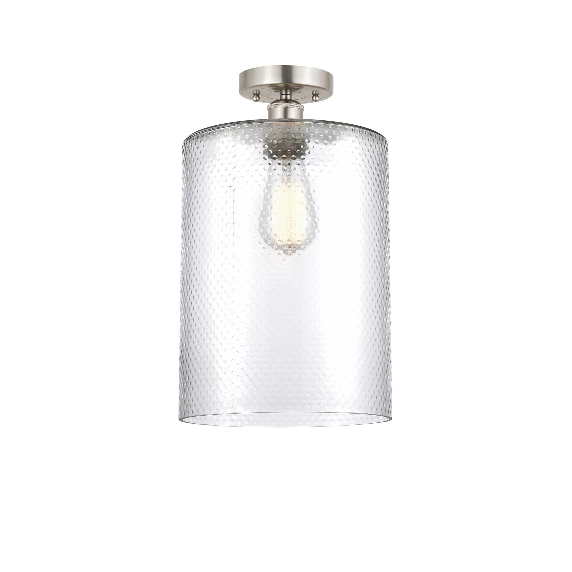 Shown in Brushed Satin Nickel finish and Clear glass