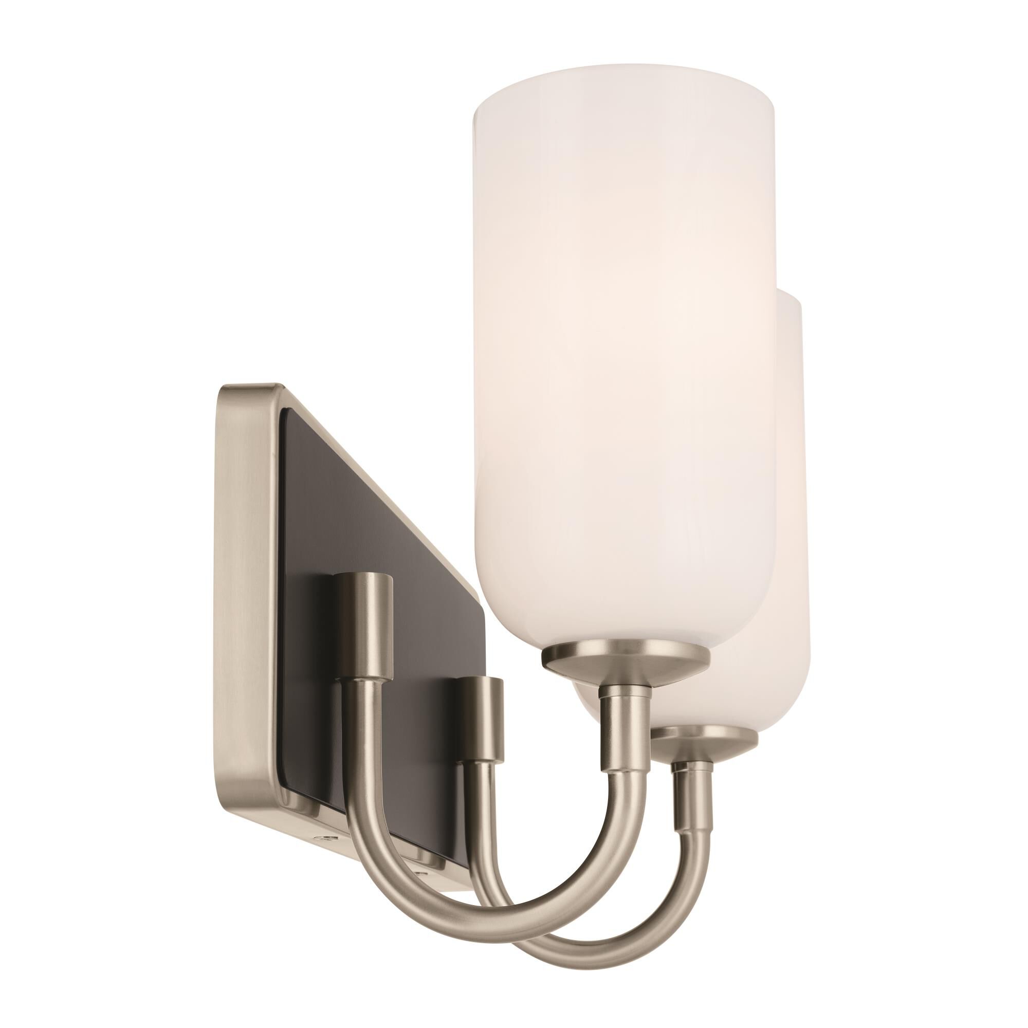 Shown in Brushed Nickel finish and Opal glass