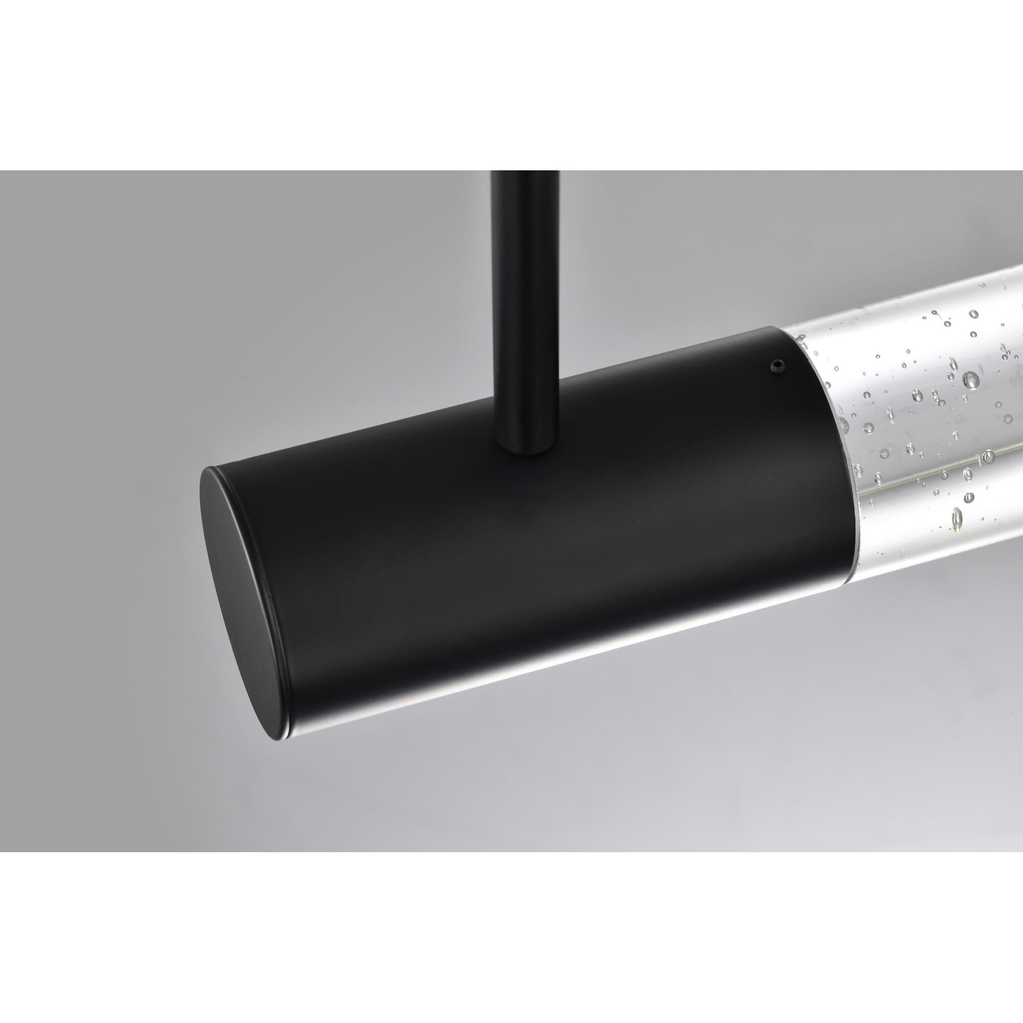 Shown in Matte Black finish and K9 Bubble Crystal glass