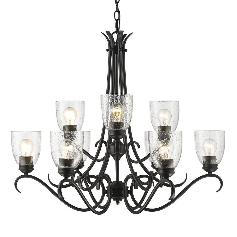 Parrish 30 Inch 9 Light Chandelier by Golden Lighting
