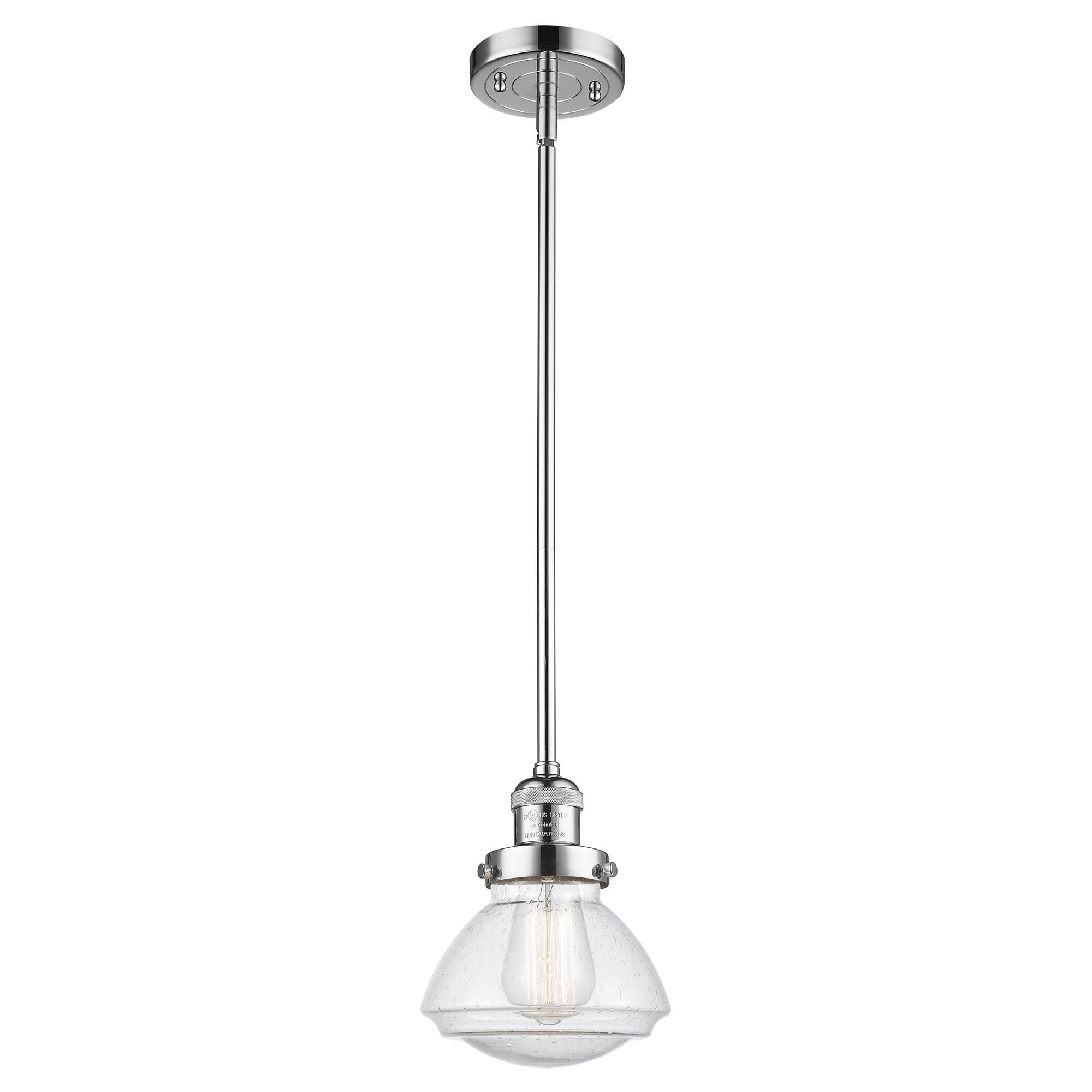 Shown in Polished Chrome finish and Bell glass and Glass shade