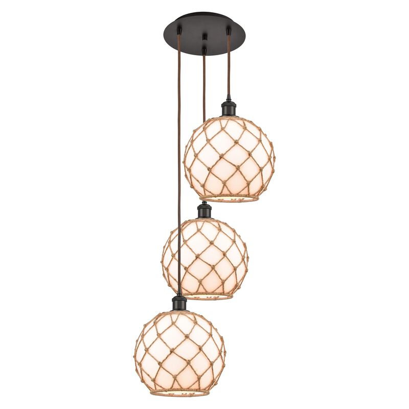 Bruno Marashlian Farmhouse Rope 17 Inch Multi Light Pendant by Innovations Lighting
