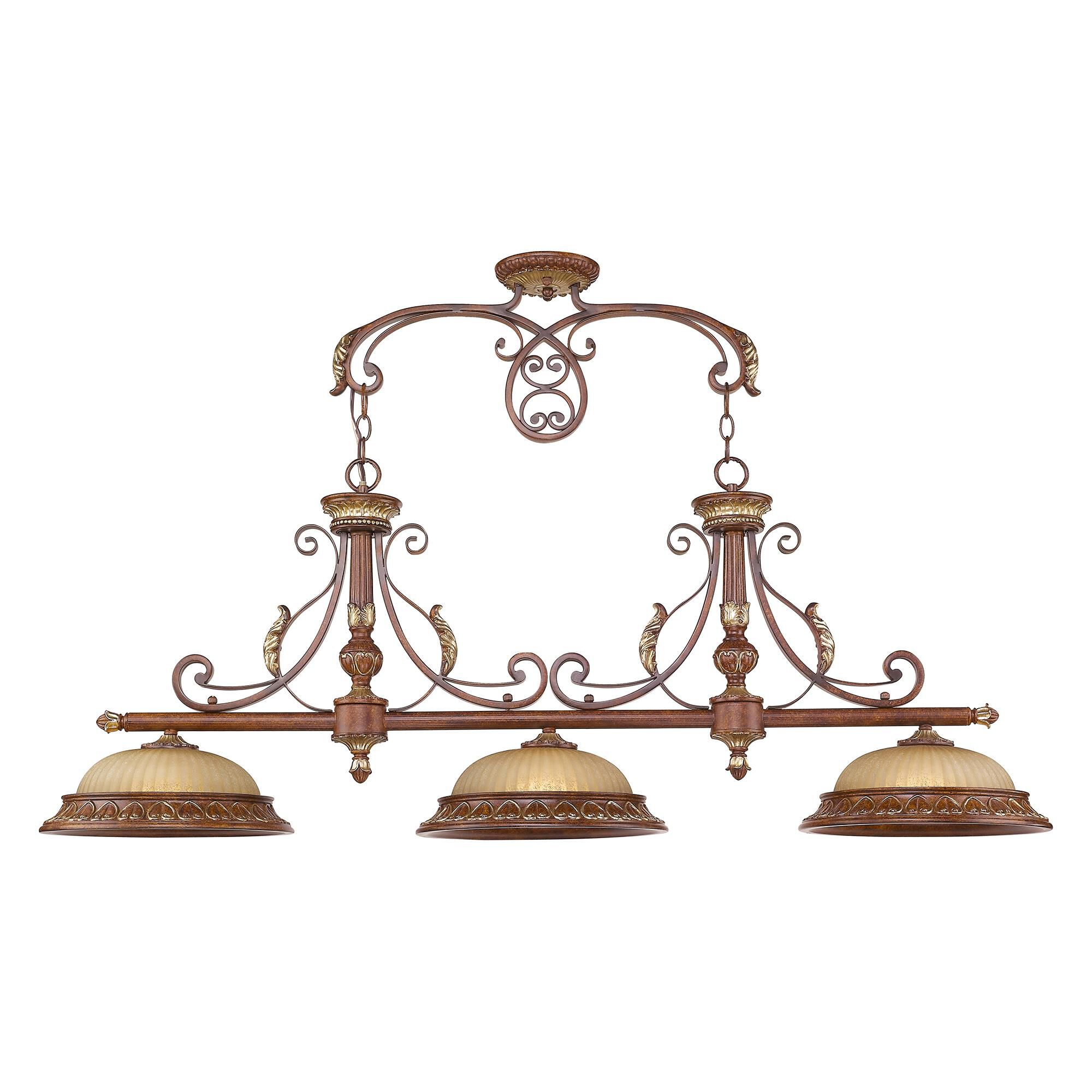 Villa Verona 52 Inch 3 Light Linear Suspension Light by Livex Lighting