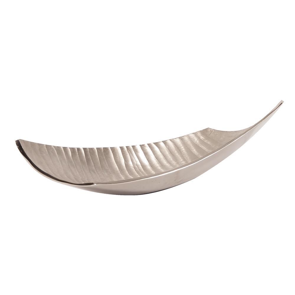 Chisel Texture Nickel Aluminum Tray Tray by Howard Elliott Collection