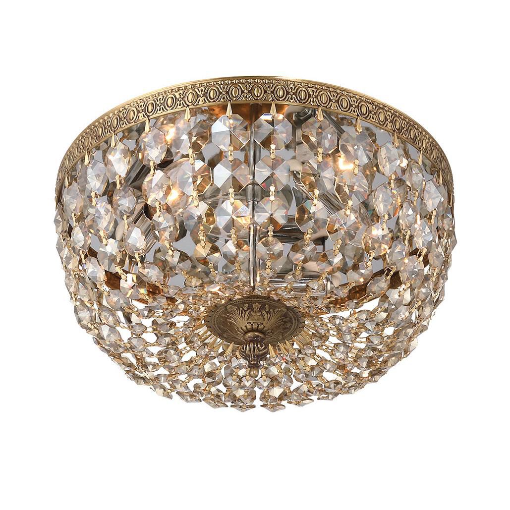 Ceiling Mount 12 Inch 3 Light Semi Flush Mount by Crystorama