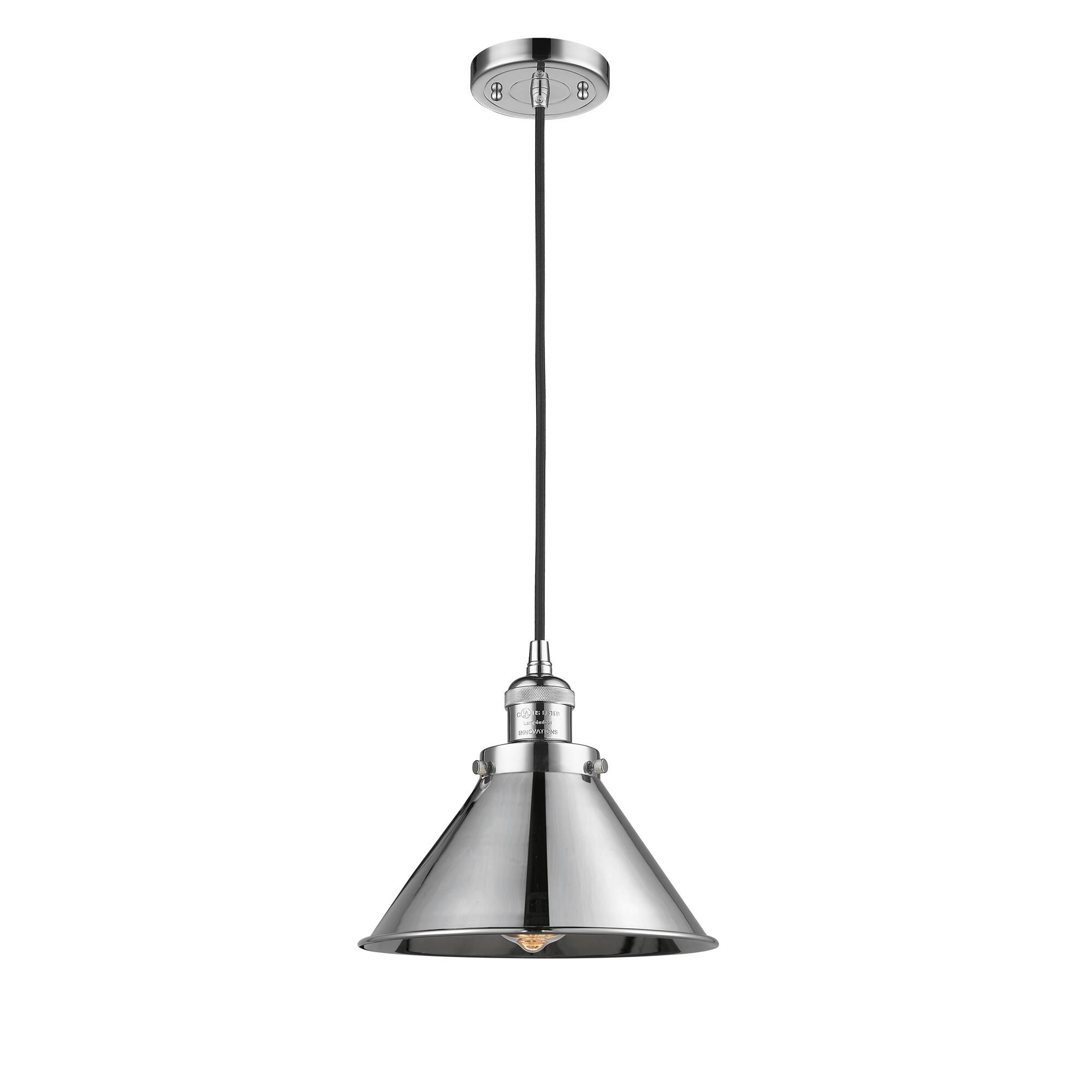 Shown in Polished Chrome finish and Polished Chrome shade