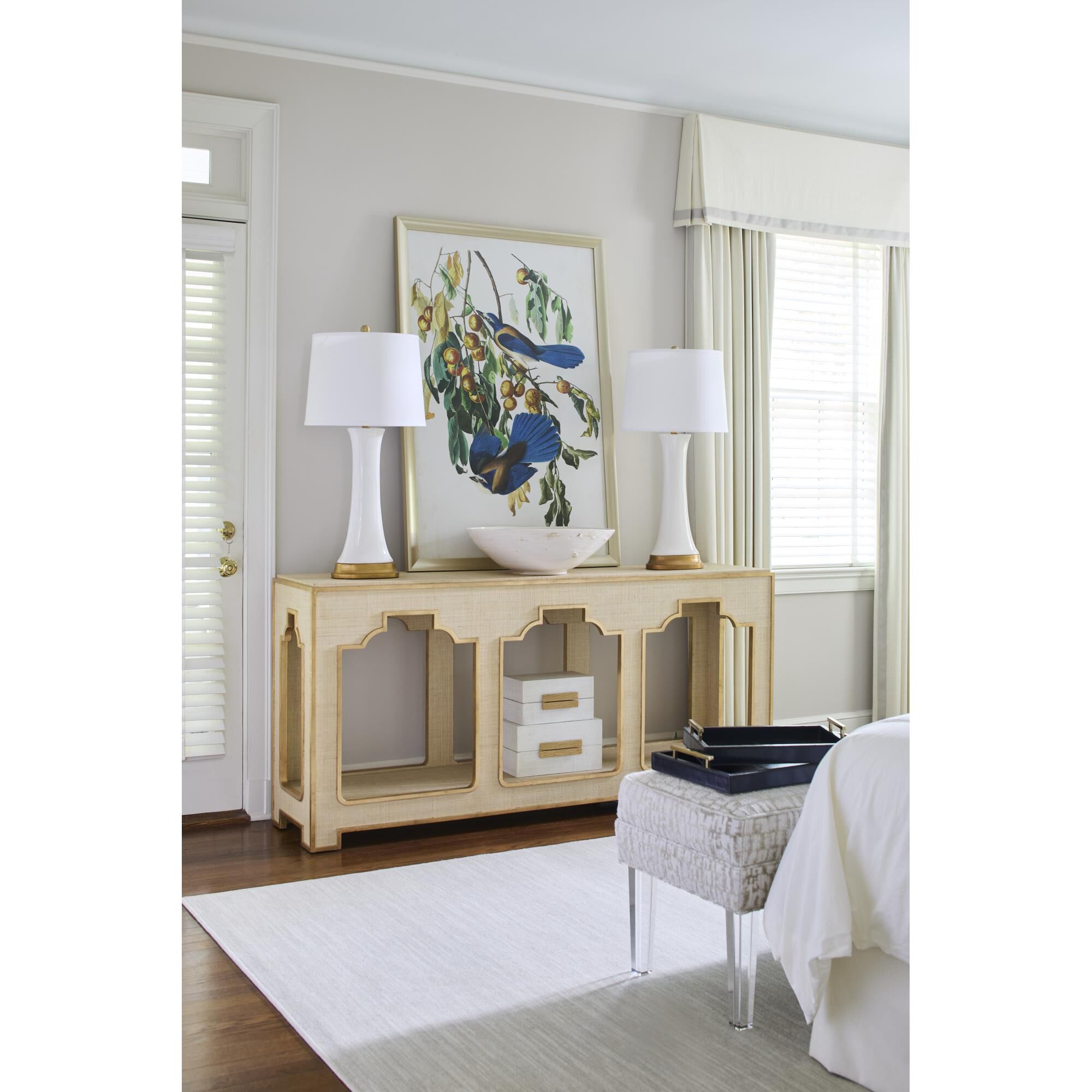 Raffia Boxes - White (S2) Accent Box by Chelsea House