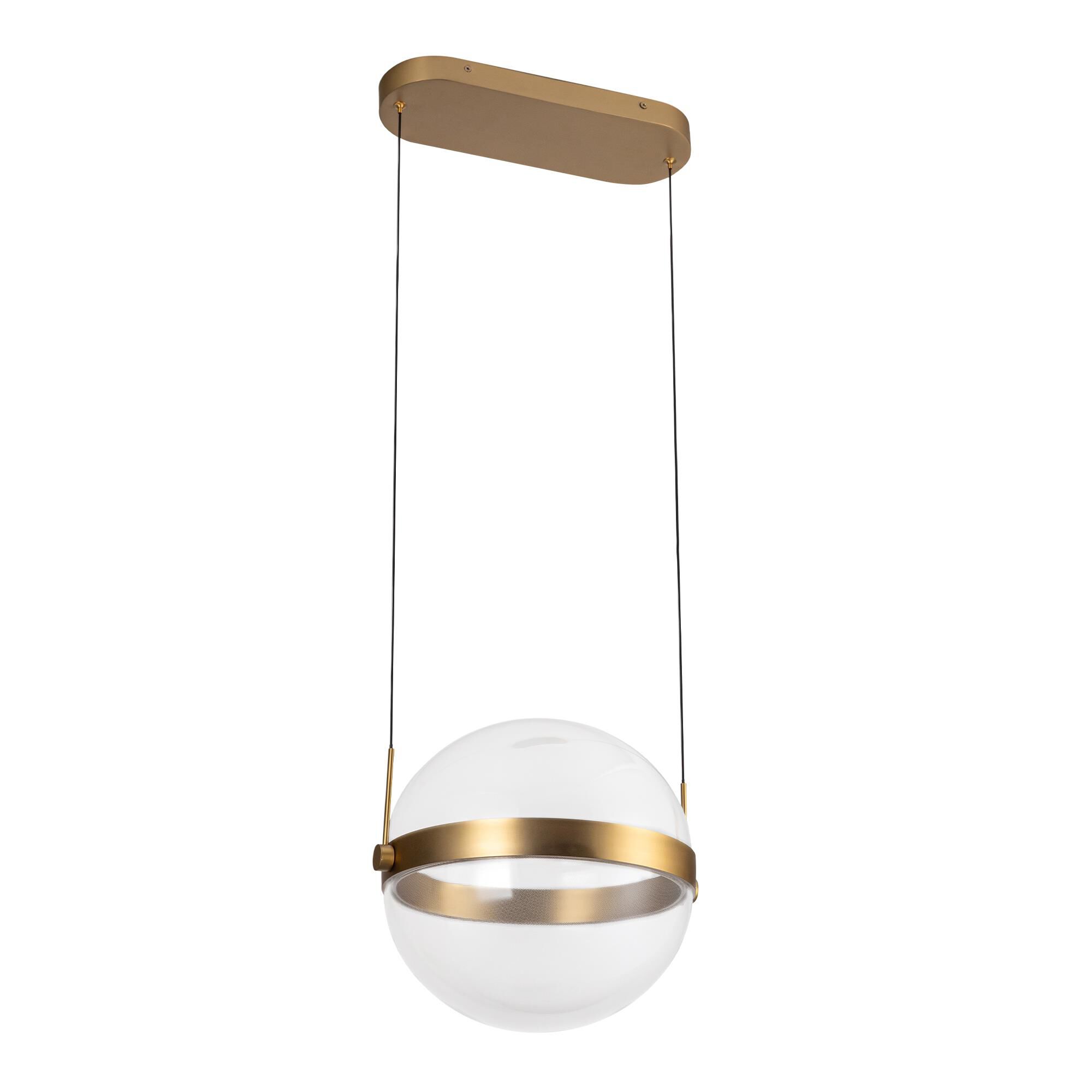 Shown in Brushed Gold and Light Guide finish and Clear Acrylic Light Guide shade