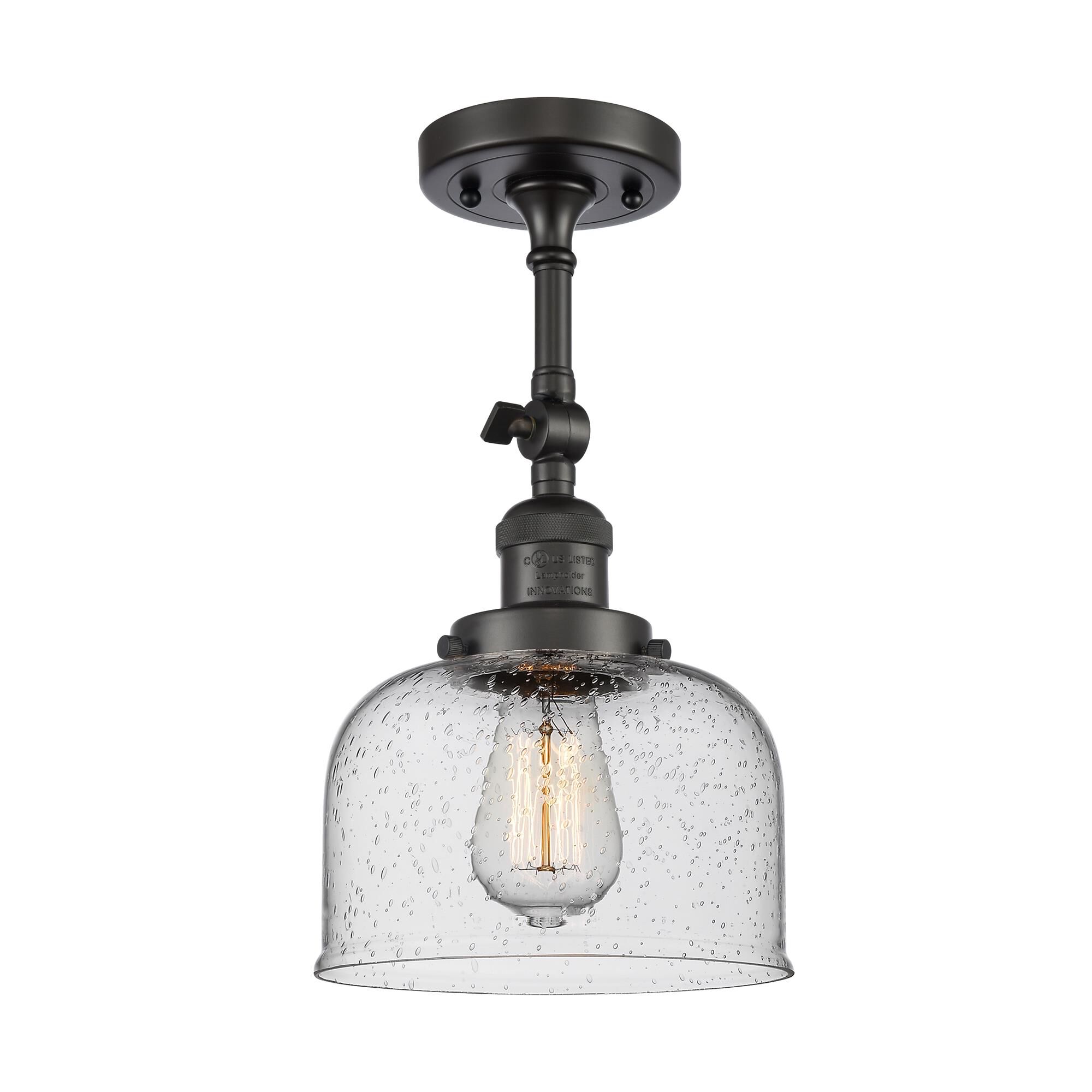 Bruno Marashlian Large Bell 8 Inch 1 Light Semi Flush Mount by Innovations Lighting